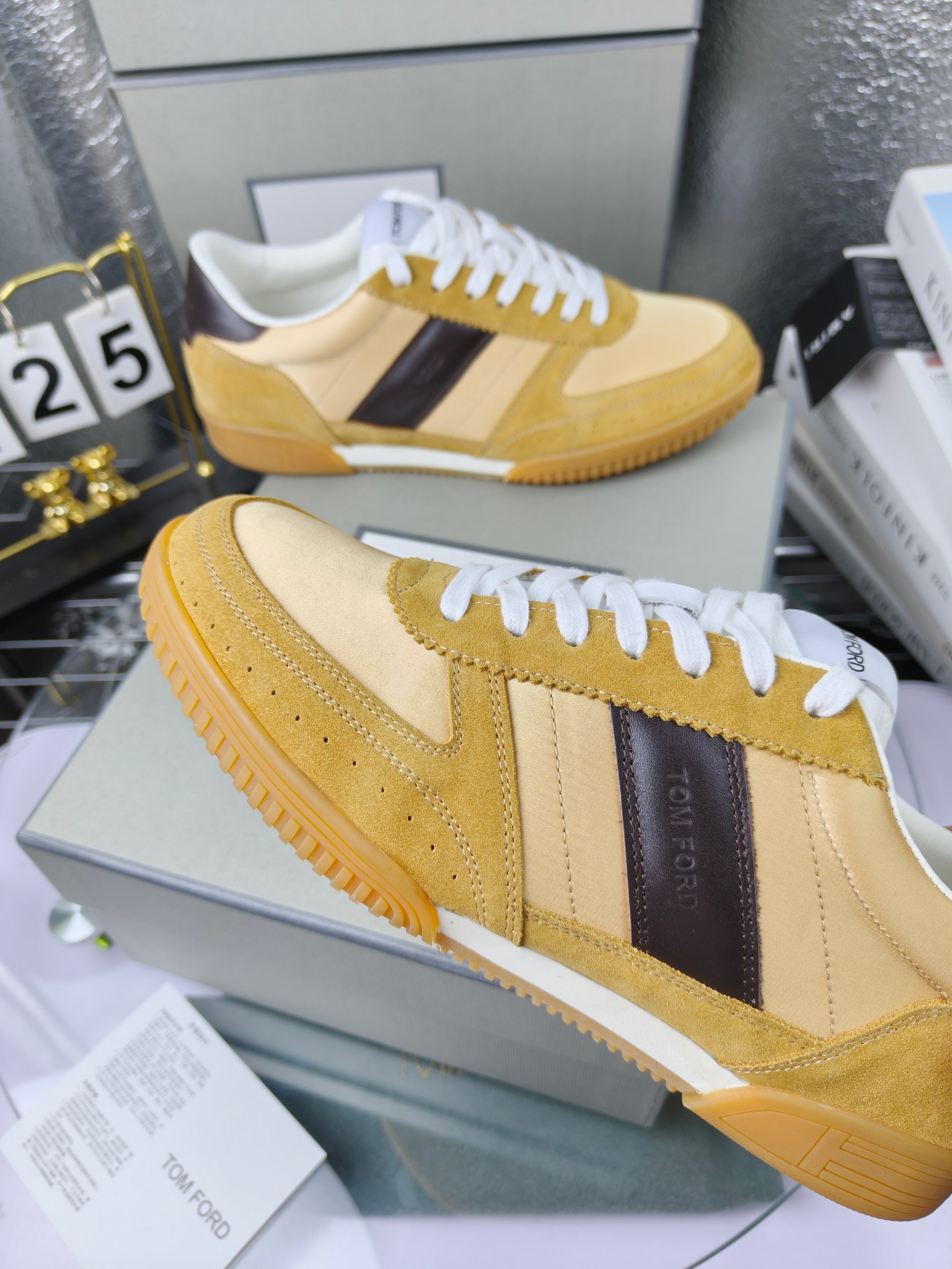 Tom Ford Low-Top Sneakers Beige Brown