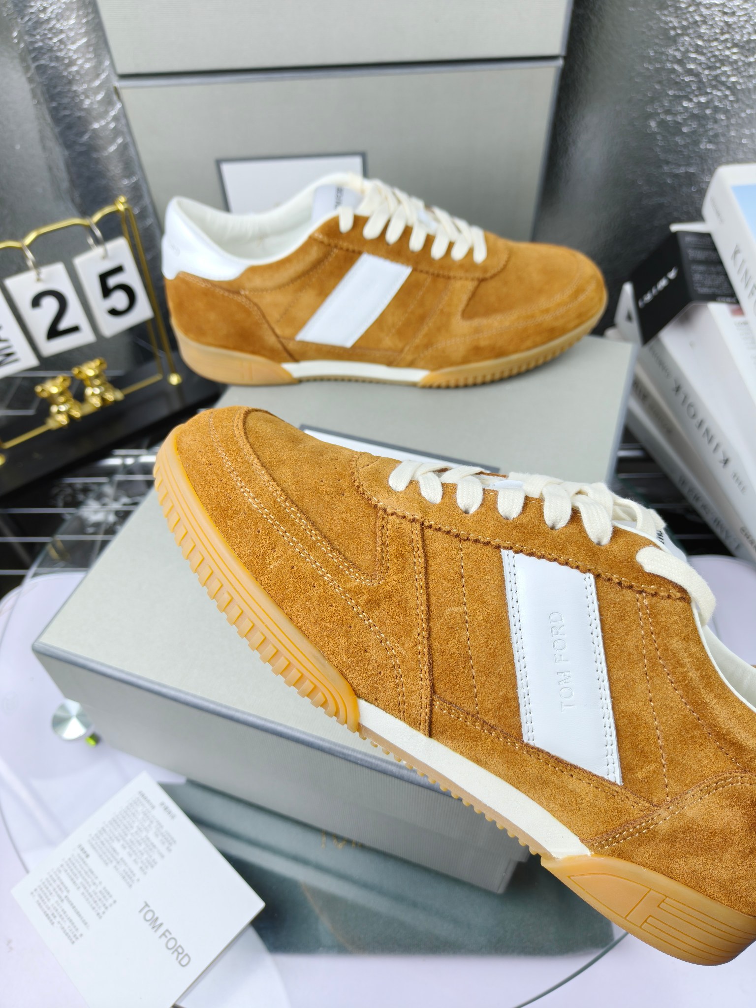Tom Ford Suede Low-Top Sneakers Brown