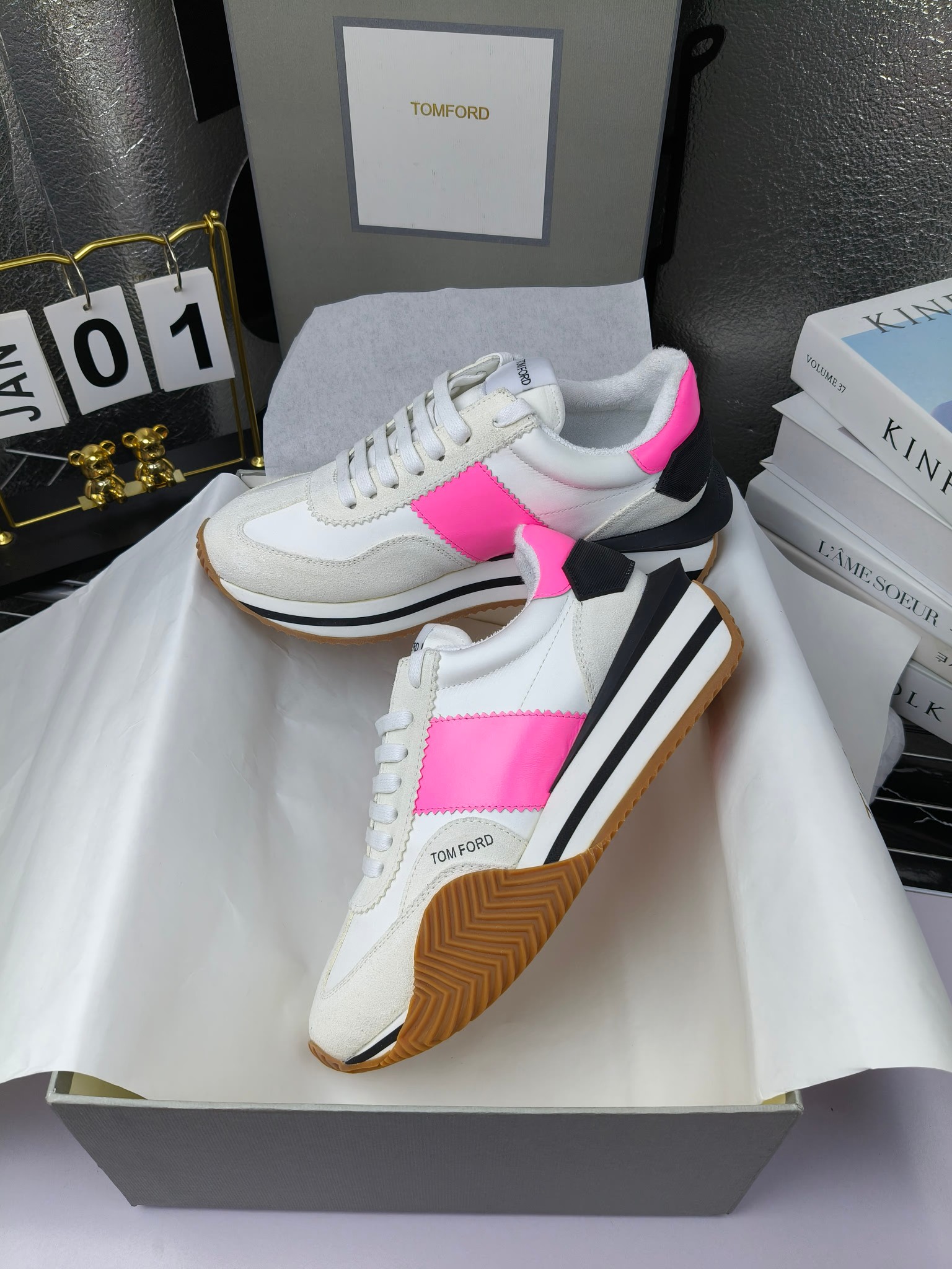 Tom Ford Retro Platform Sneakers Pink