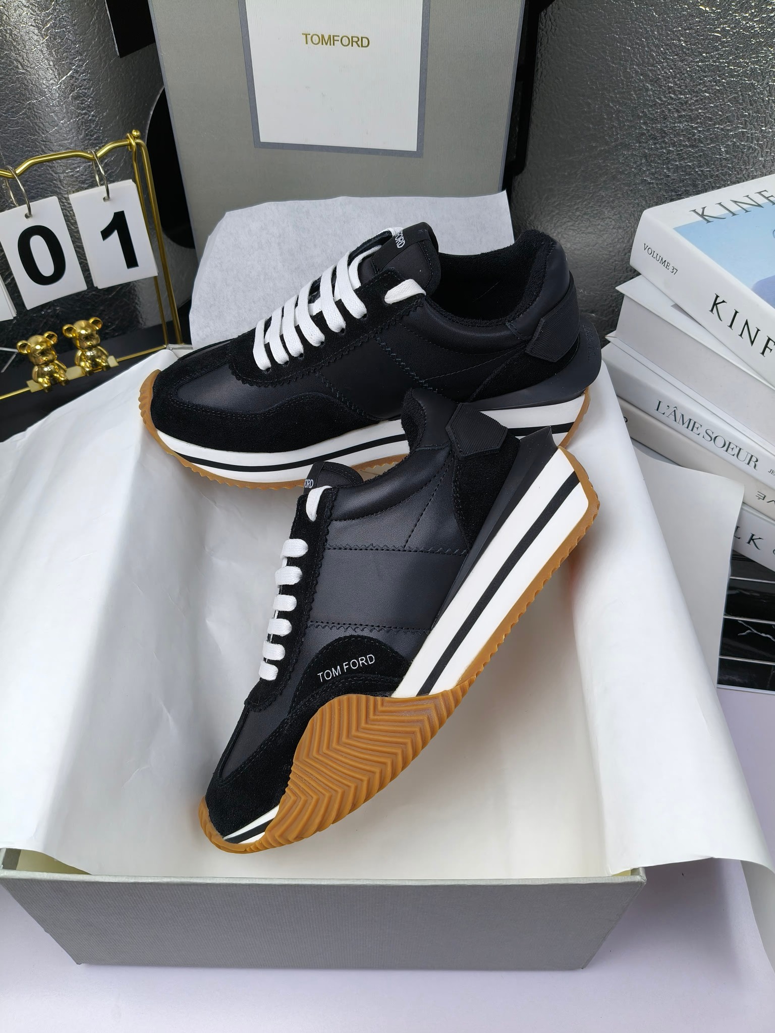 Tom Ford Retro Lift Sneakers Black