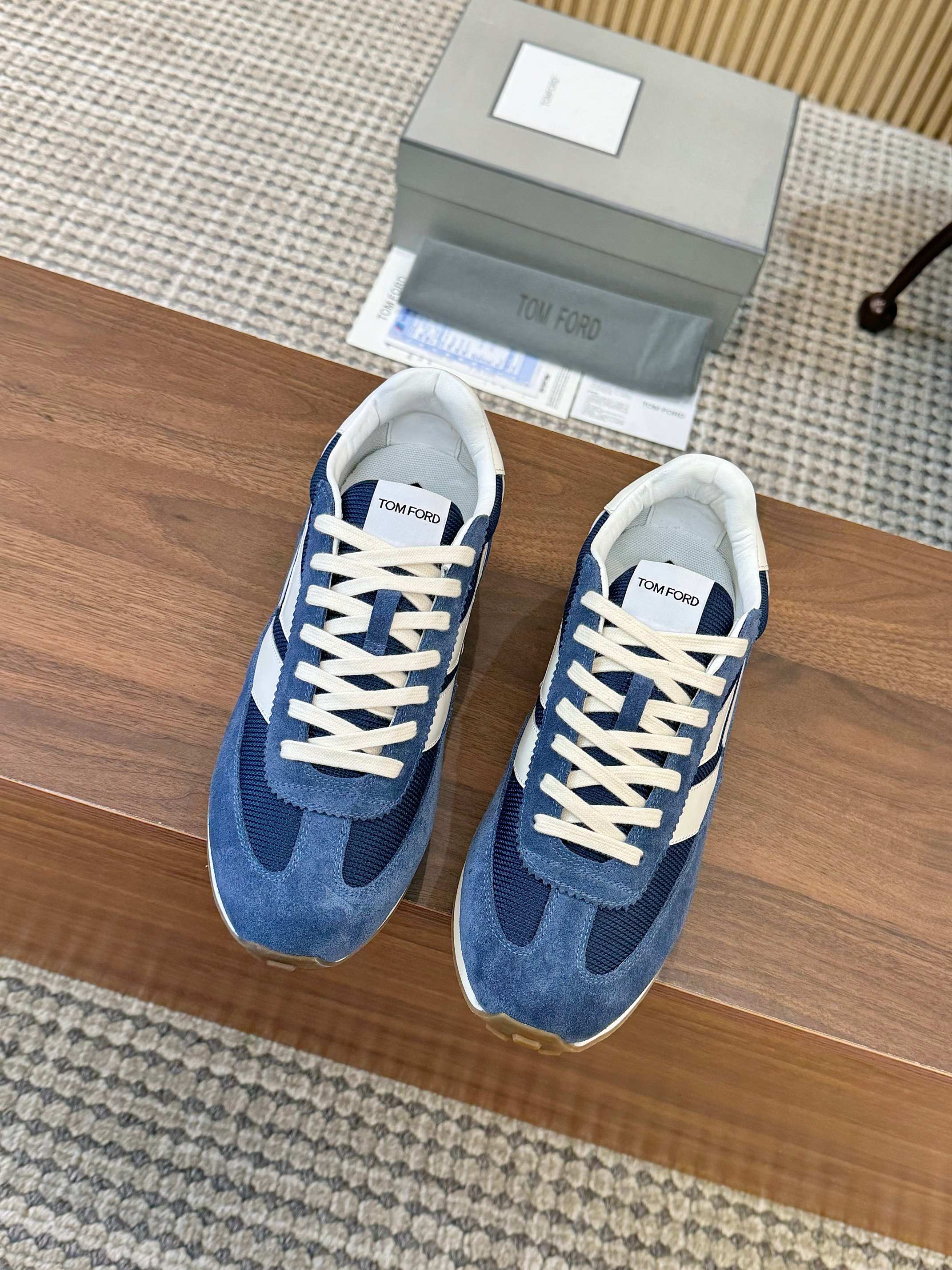 Tom Ford Retro Runner Sneakers Blue