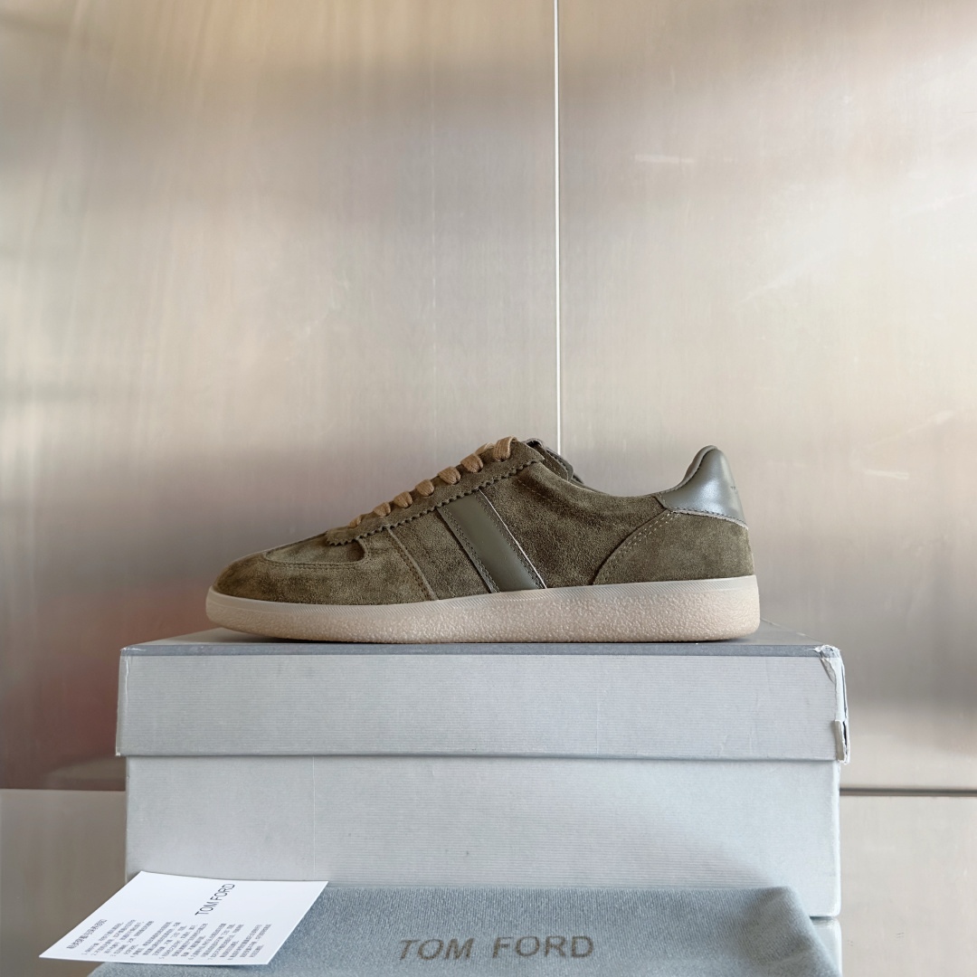 Tom Ford Terence Suede Sneakers Olive
