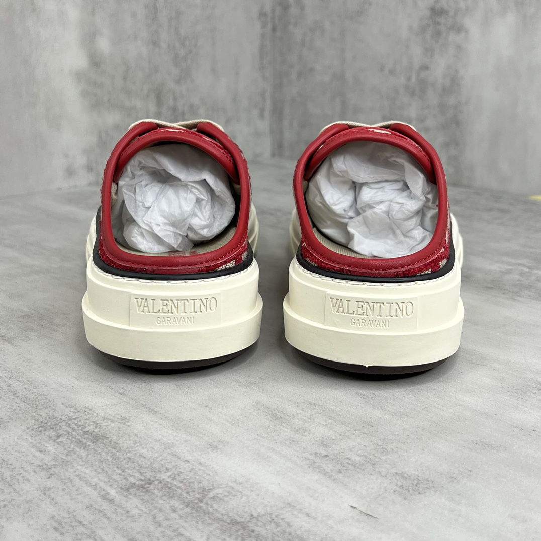 Valentino Garavani Logo Print Mule Sneakers Red