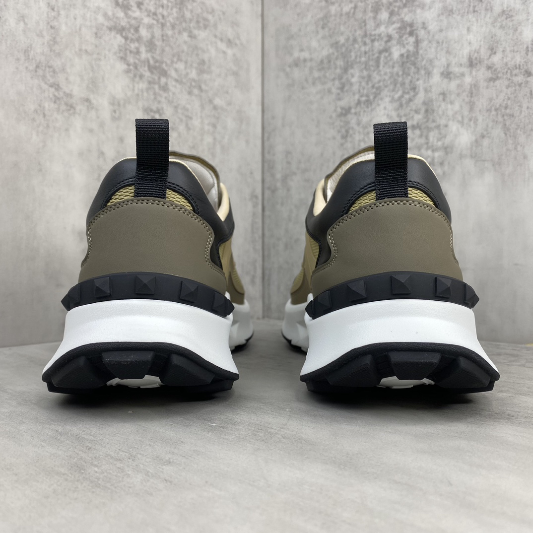 Valentino True Act Mesh Sneakers Khaki