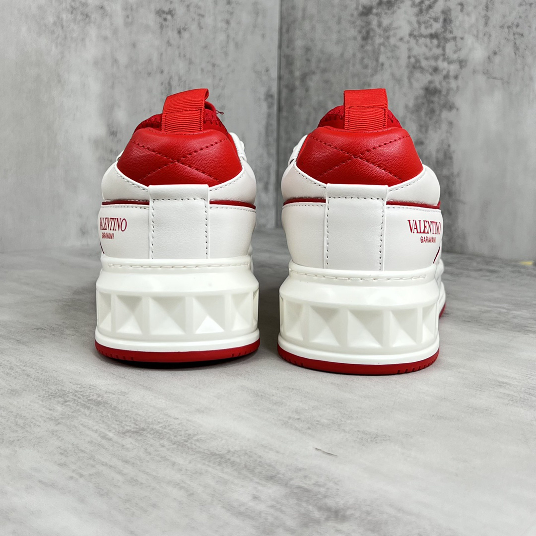 Valentino Garavani Platform Sock Sneakers White/Red