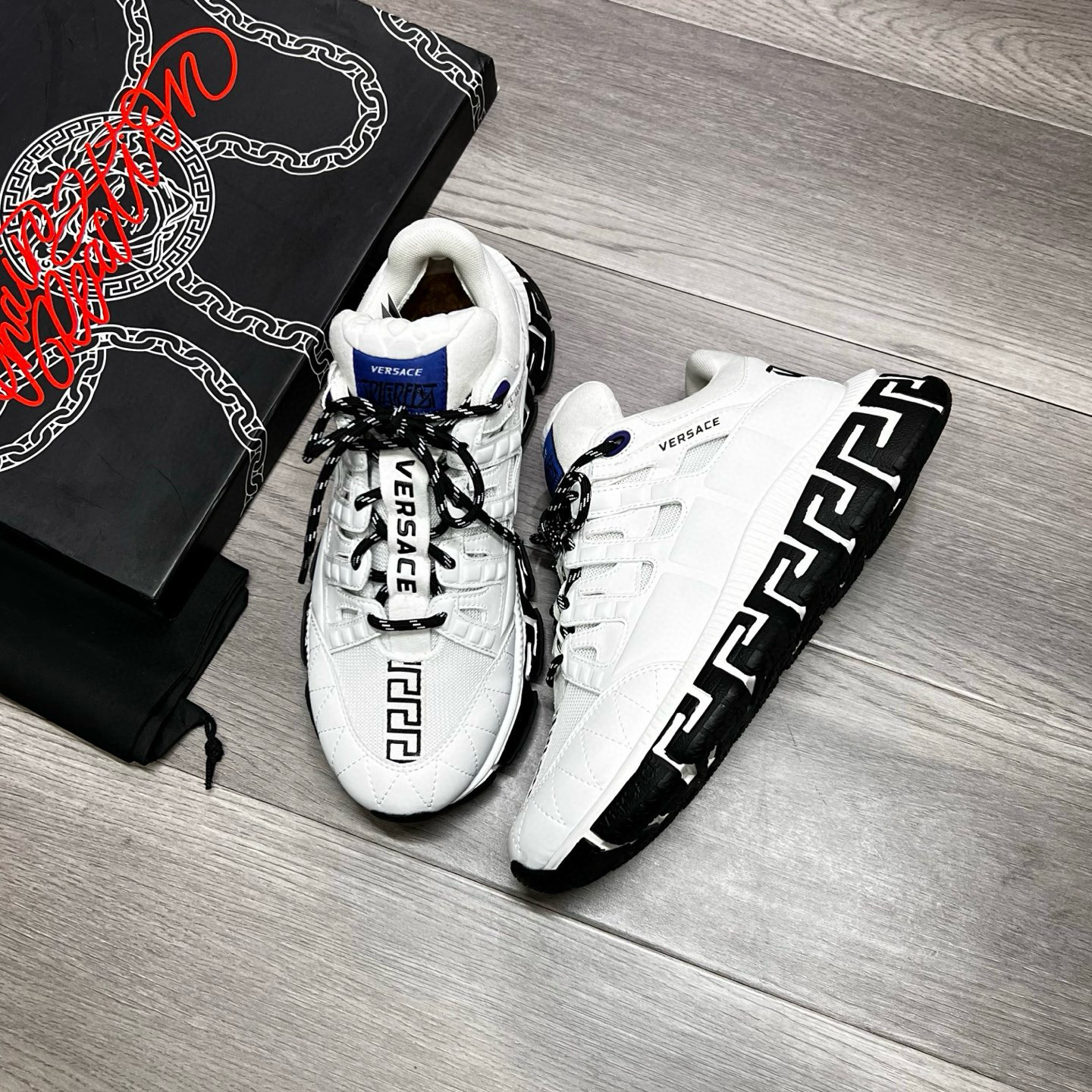 Versace Greca Chunky Sneakers White