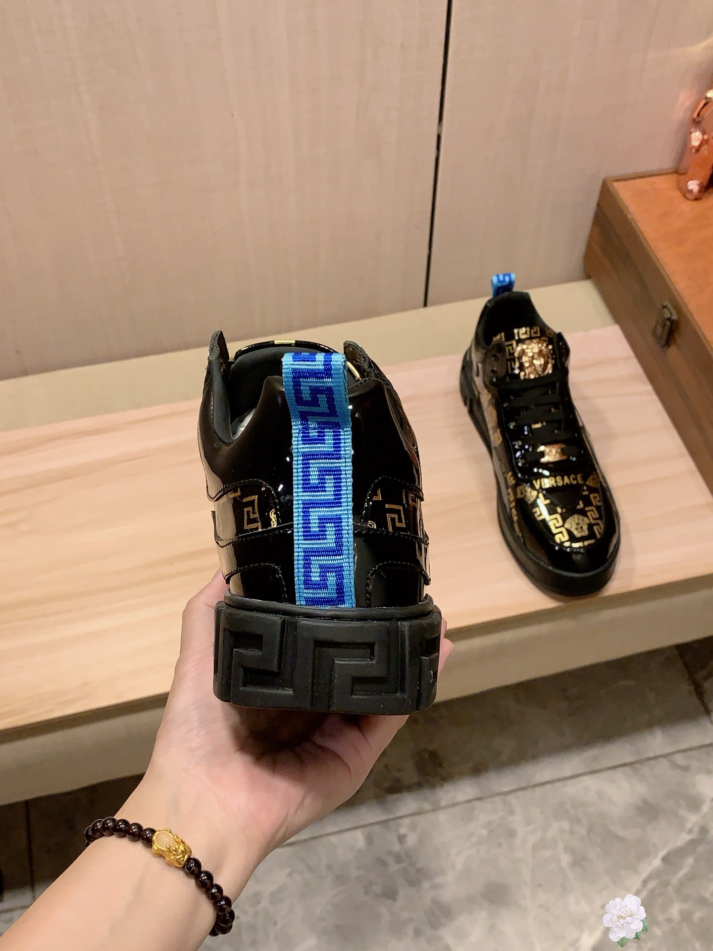 Versace Medusa Greca Low-Top Sneakers Black