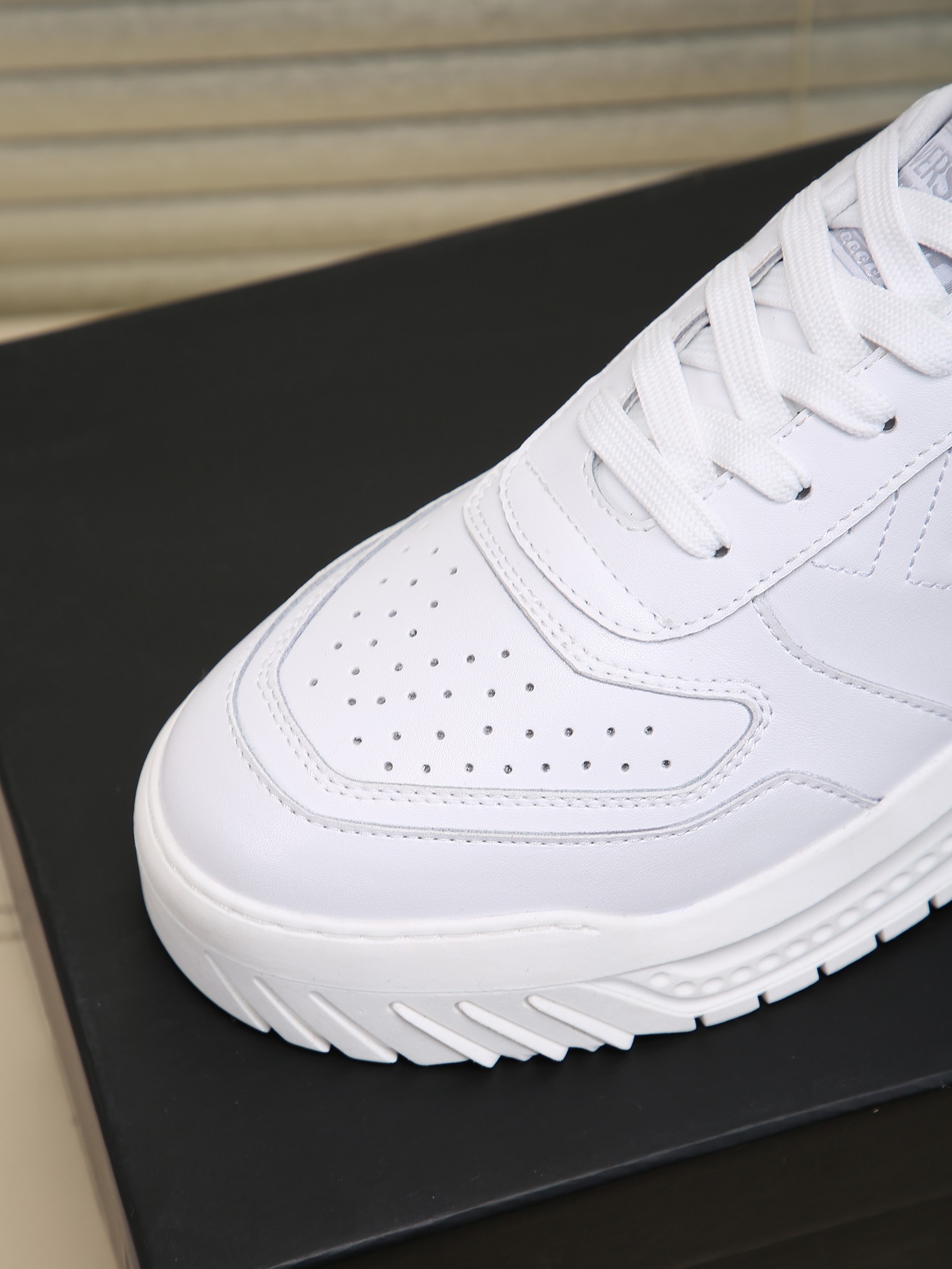 Versace Grace Labyrinth Knit Sneakers White