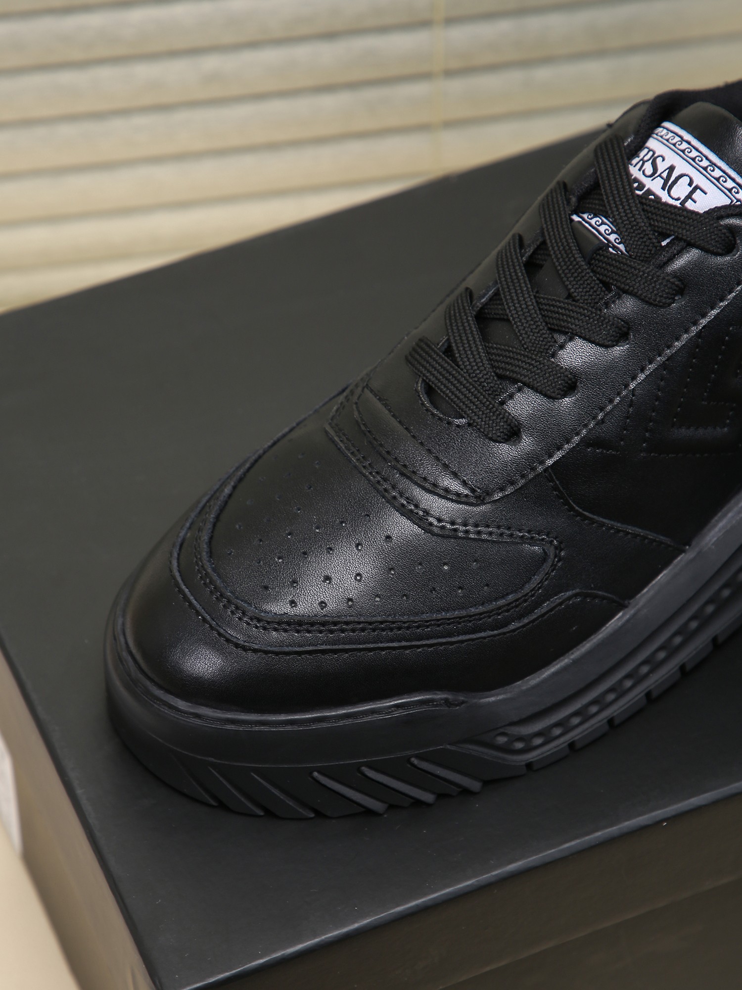 Versace Greca Low-Top Sneaker Black