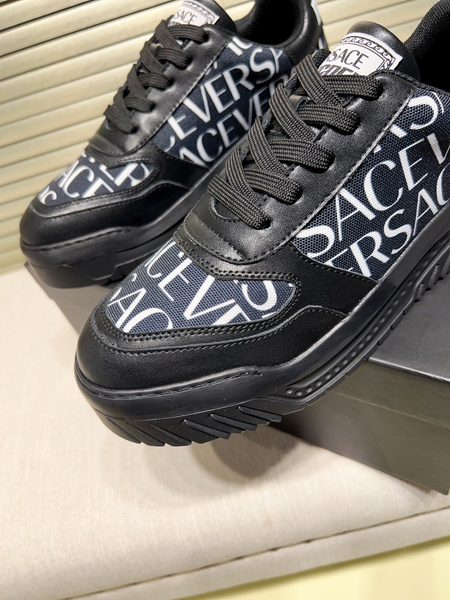 Versace Grace Labyrinth Sneakers Black