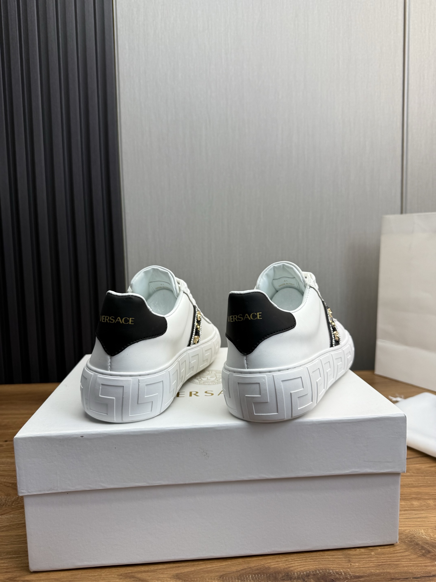 Versace Leather Casual Sneakers White