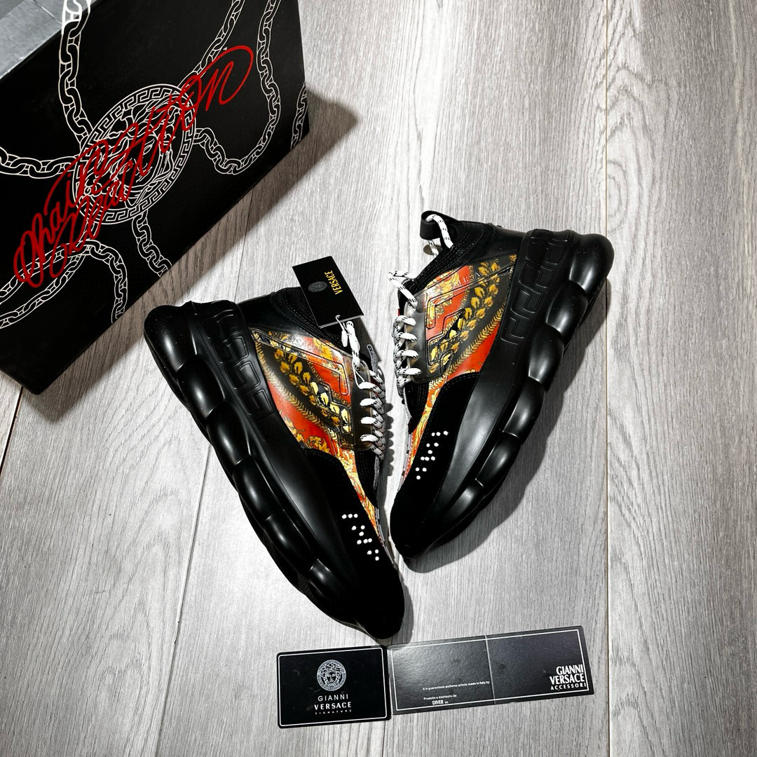 Versace Chunky Baroque Sneakers Black/Red