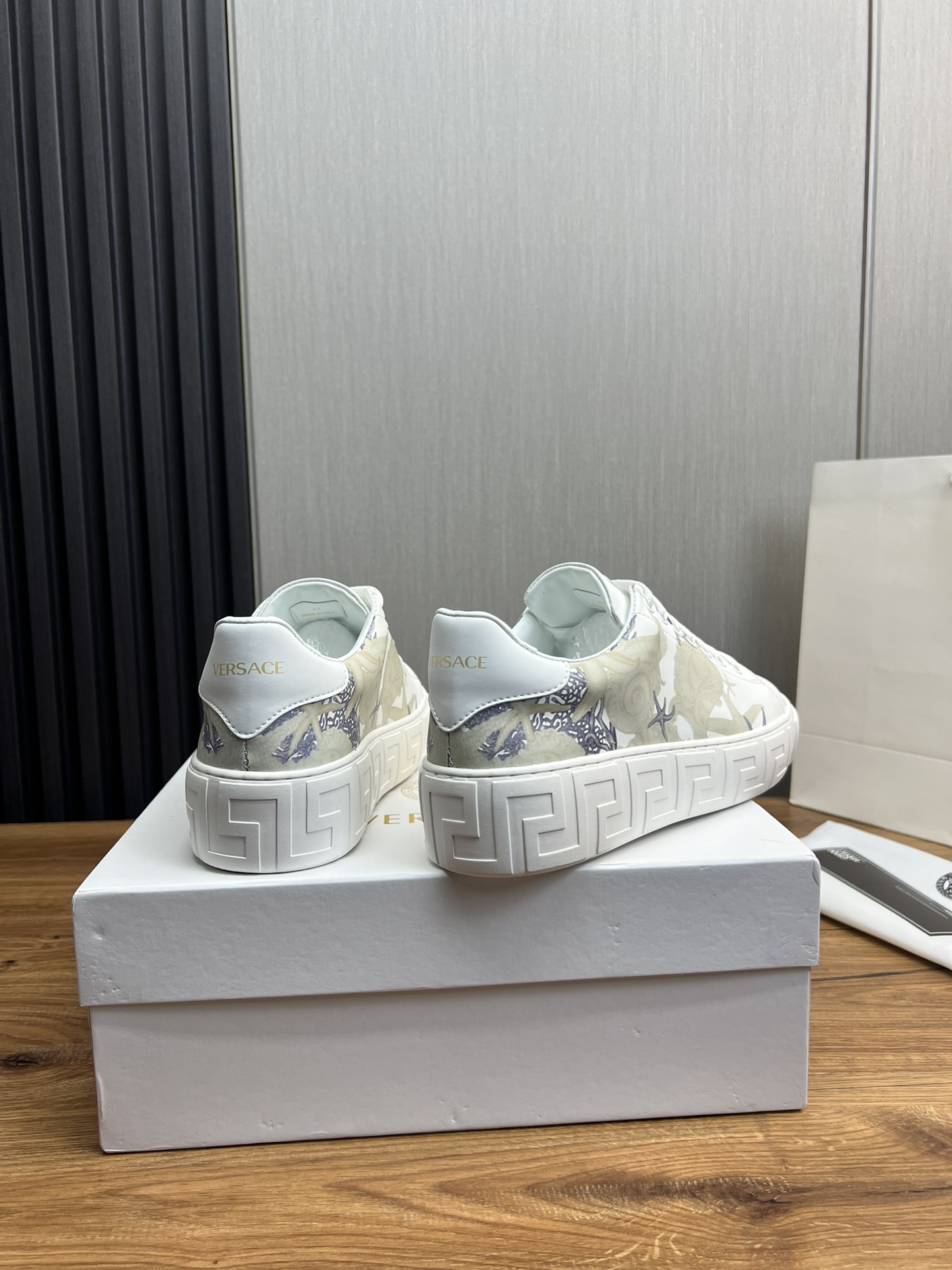 Versace Leather Couple Sneakers White