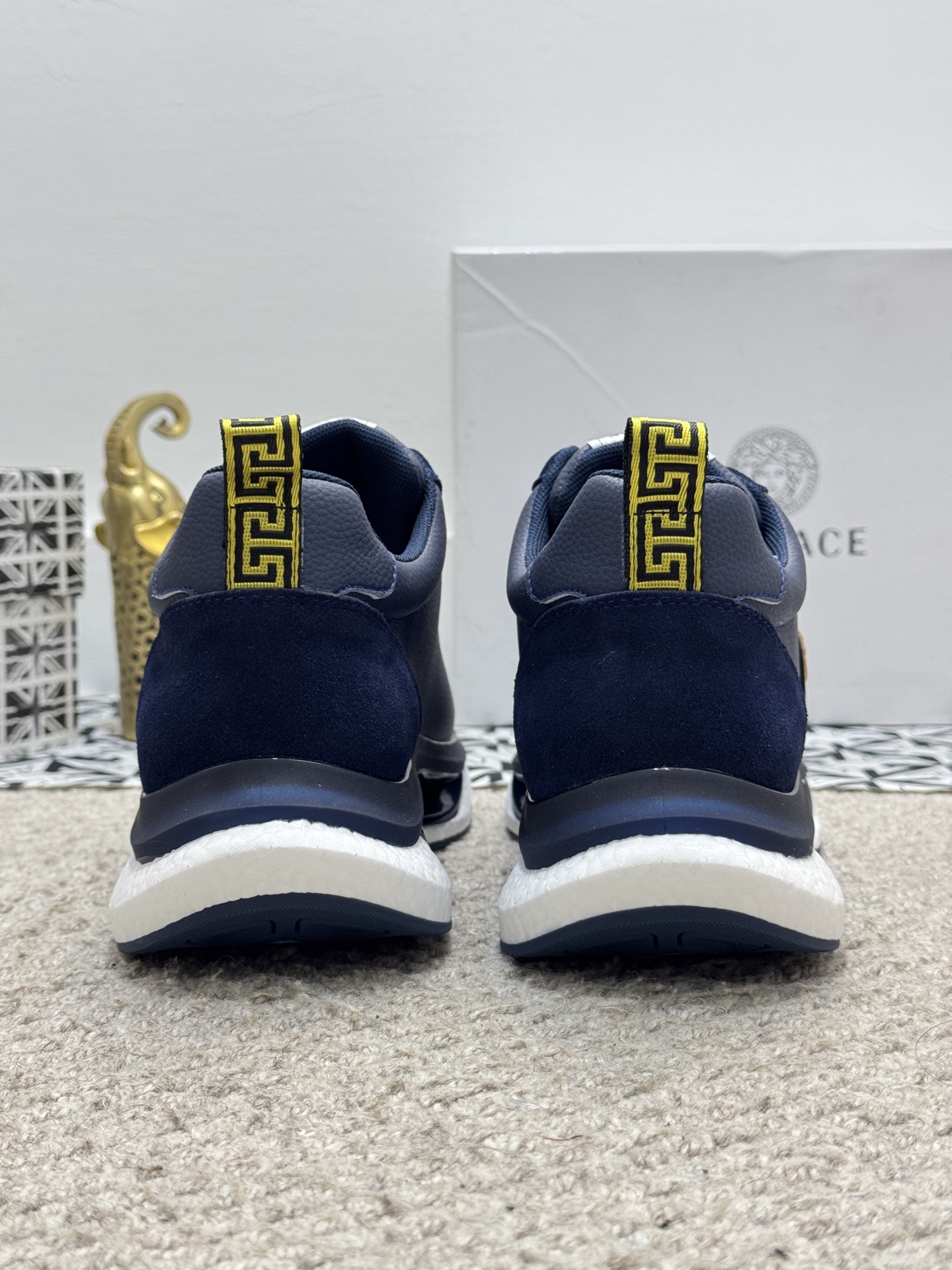 Versace Low-Top Runner Sneakers Navy