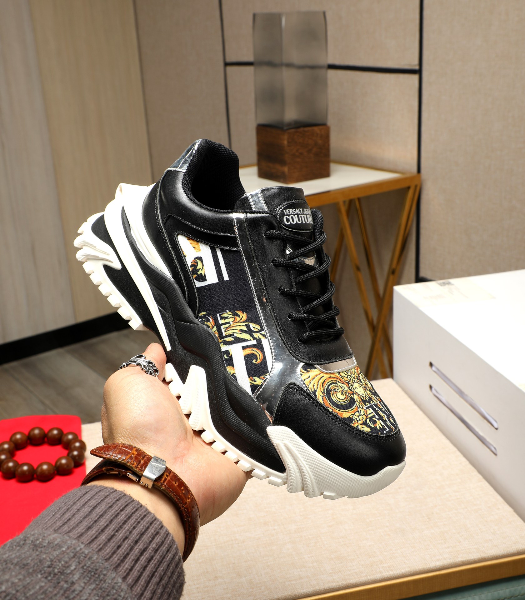 Versace Jeans Couture Chunky Sneakers Black/Gold