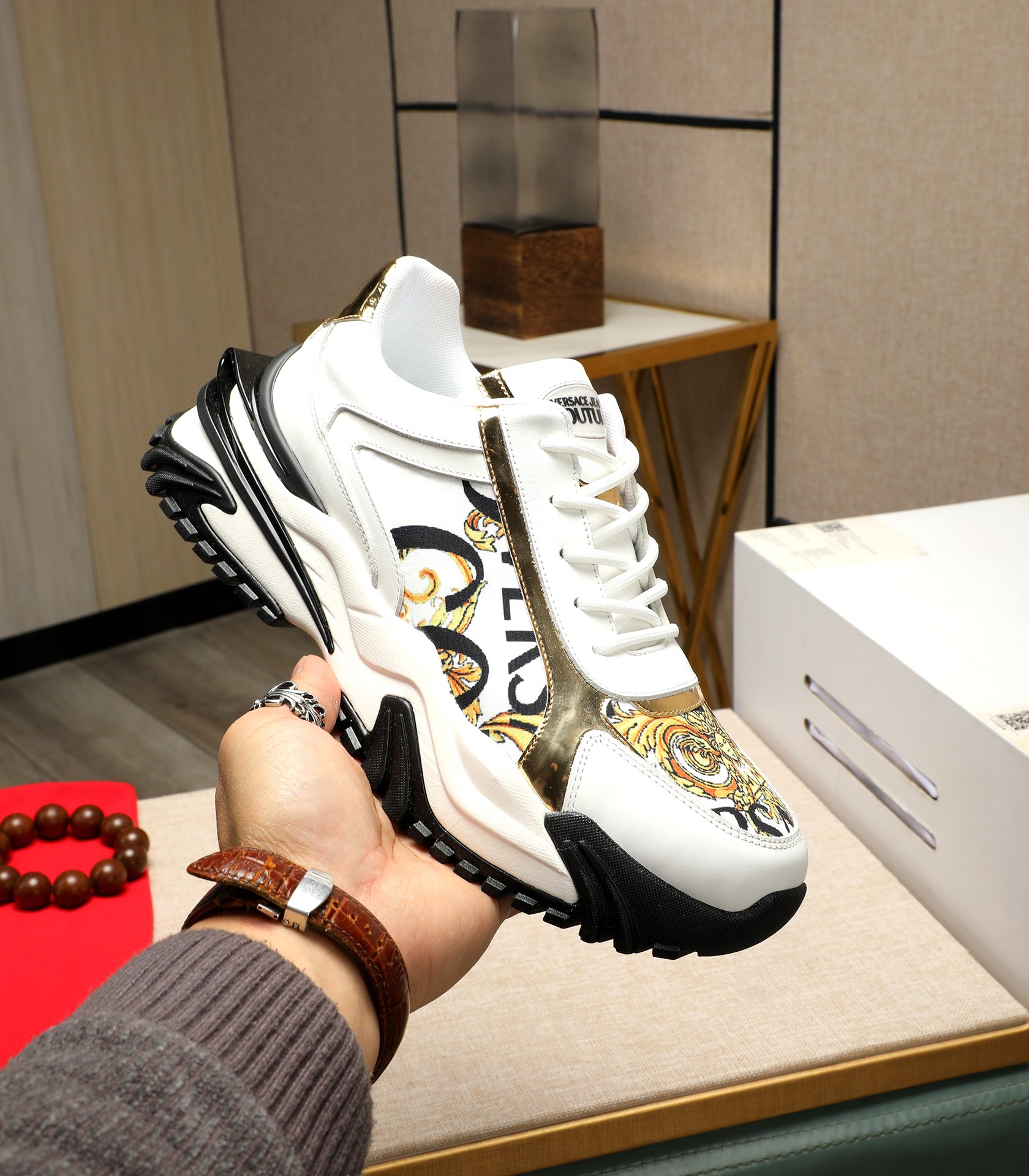 Versace Jeans Couture Chunky Sneakers White/Gold