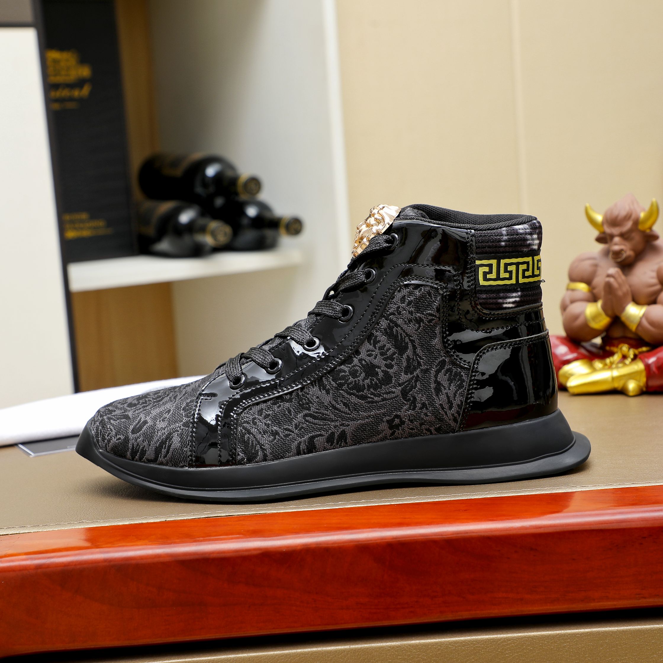 Versace Medusa High-Top Sneakers Black