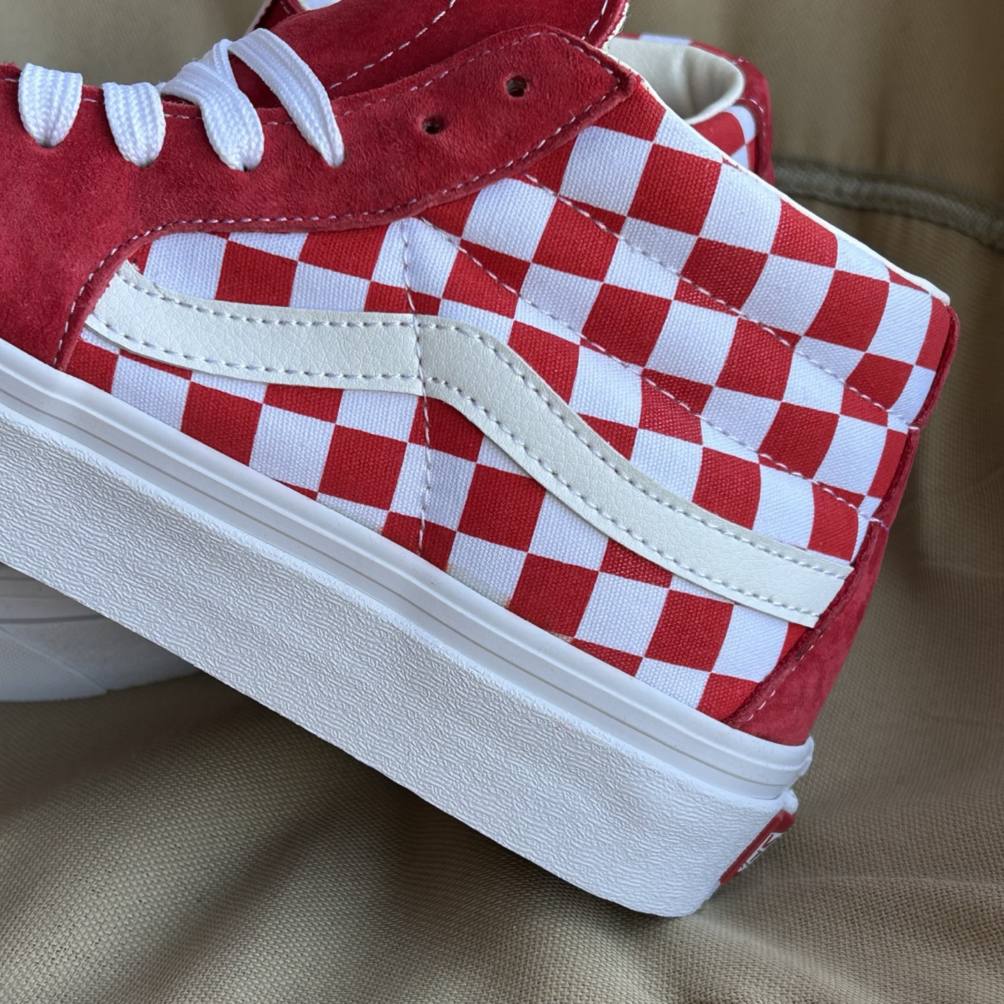 Vans Sk8-Mid Pro Skate Shoes Red/White