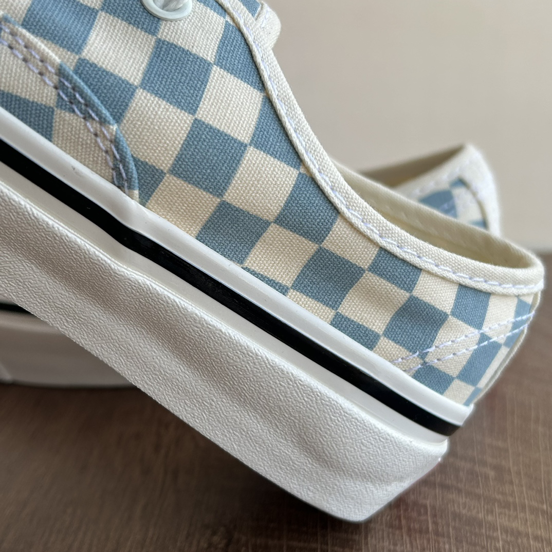 Vans Authentic 44 DX Checkerboard Skate Shoes Blue