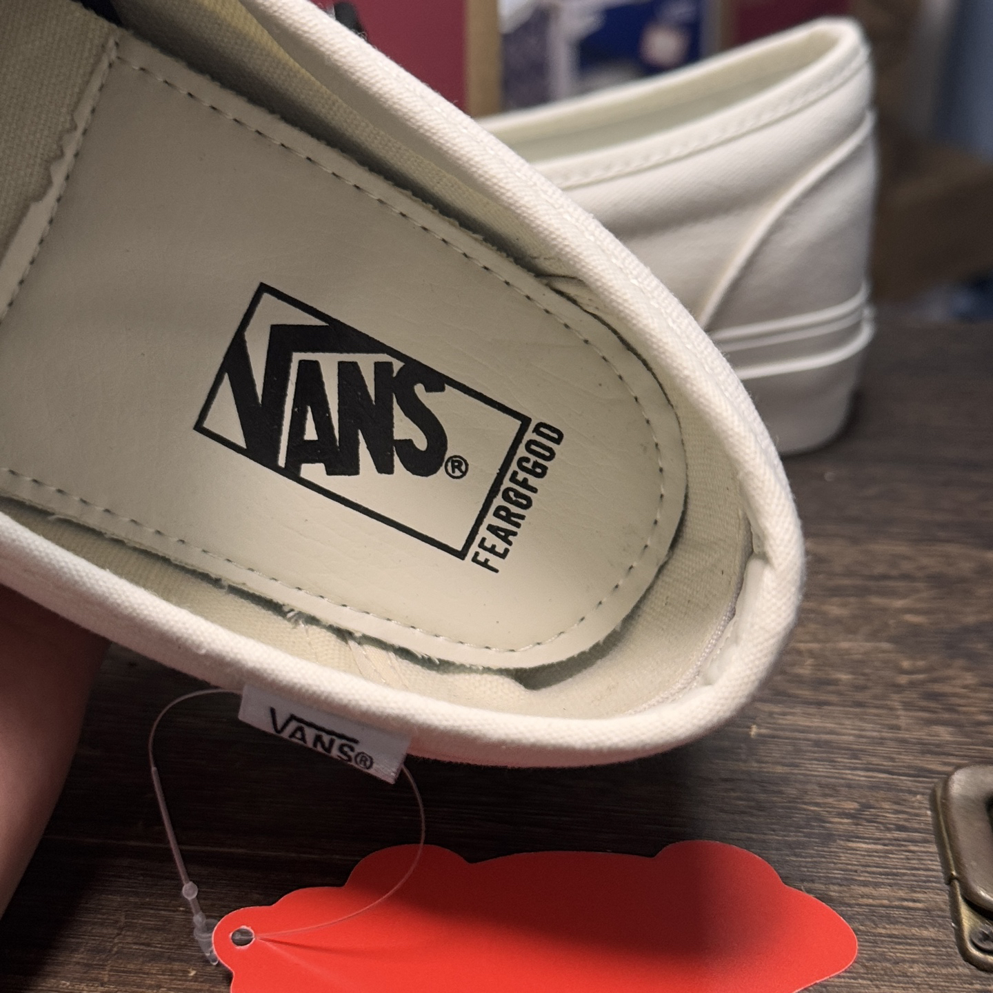 Vans Slip-On x Fear of God Suede Strap Sneakers Black/White