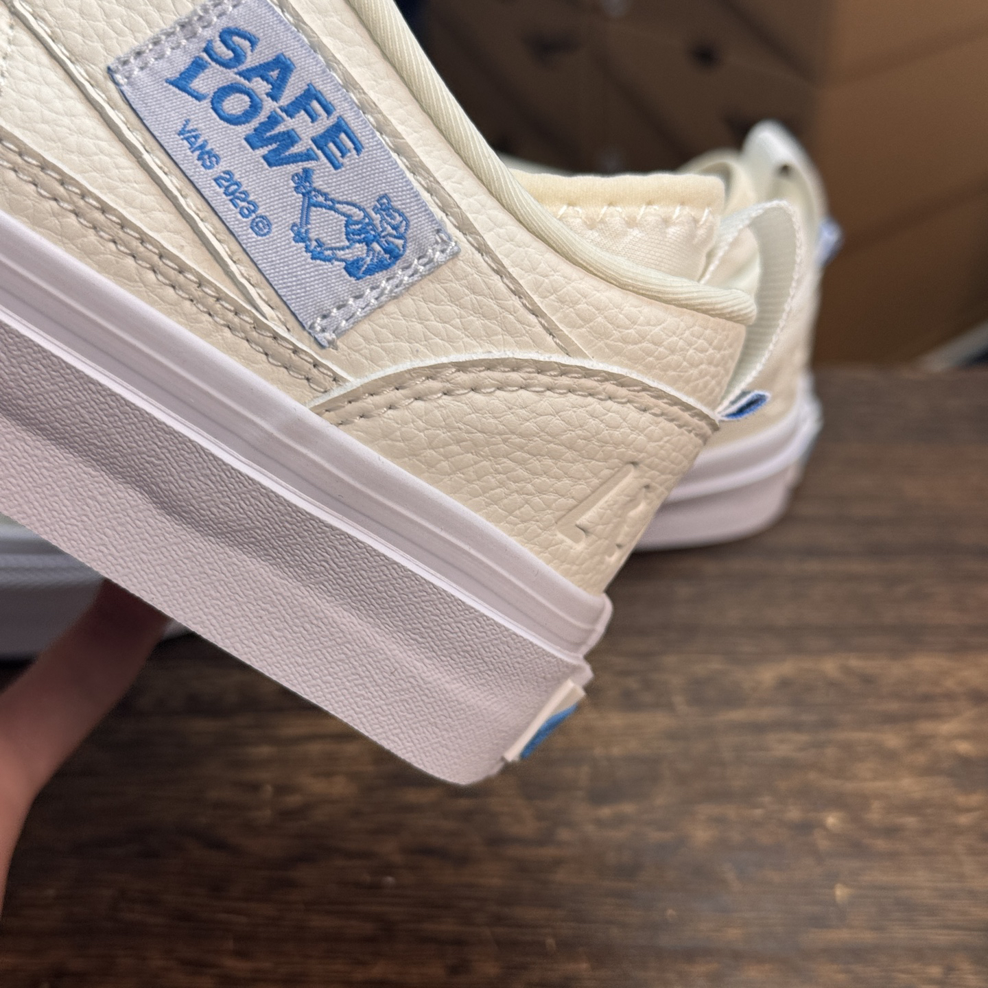Vans Half Cab Low Skate Shoes White/Blue
