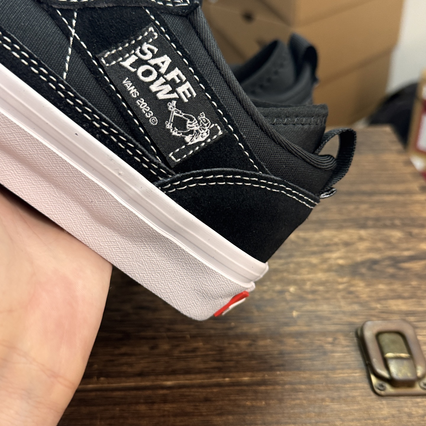 Vans Half Cab Skate Shoes Black/White