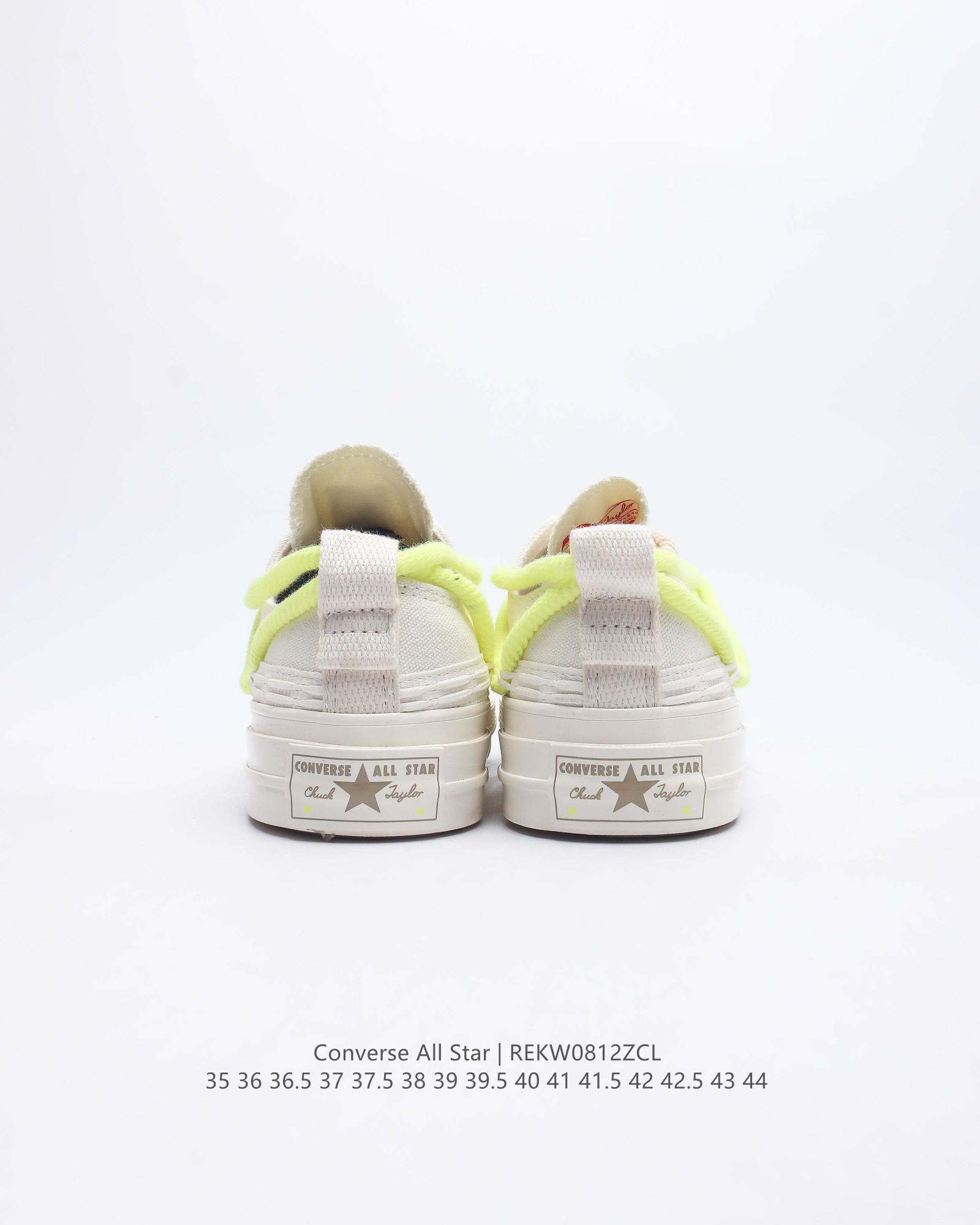 Converse Run Star Canvas Sneakers Off-White/Neon Yellow