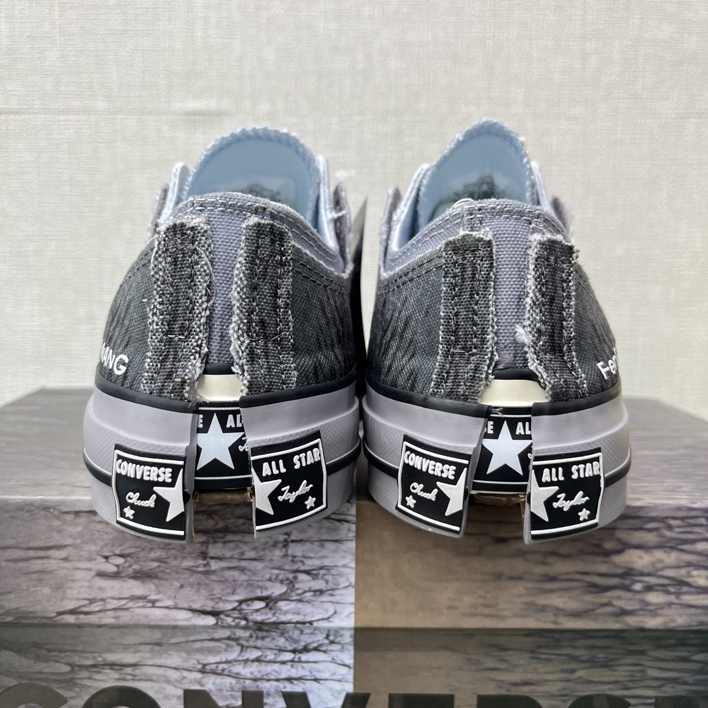 Converse x Feng Chen Wang Deconstructed Canvas Sneakers Gradient Gray Blue