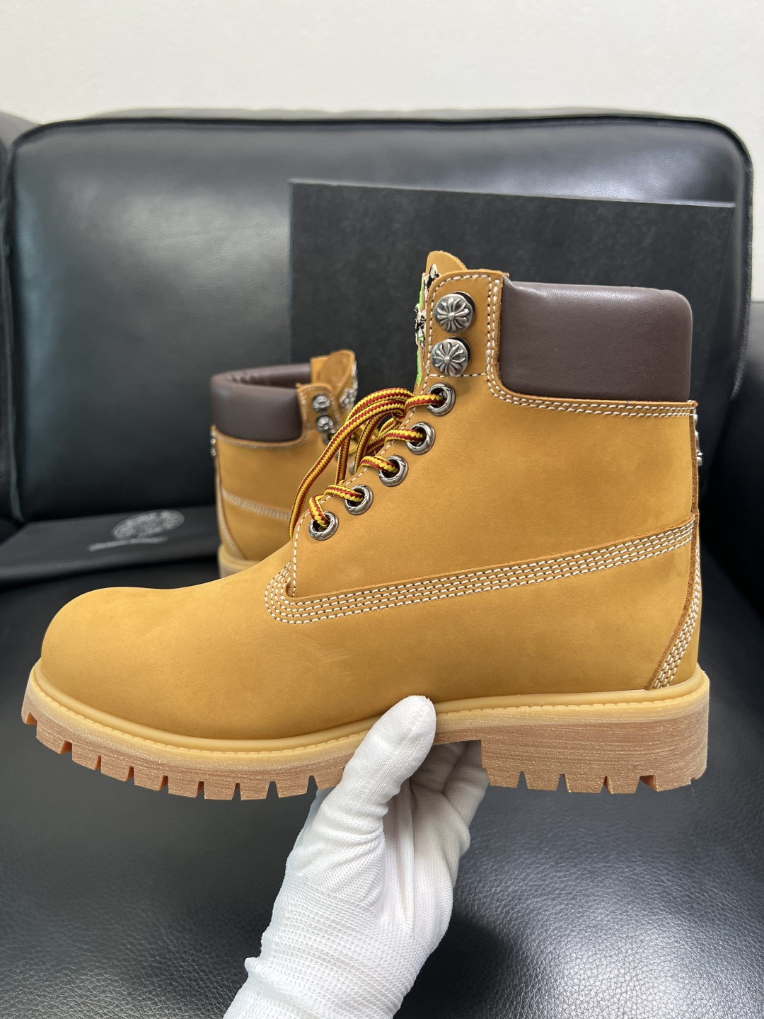 Chrome Heart x Timberland Lace-Up Boots Wheat