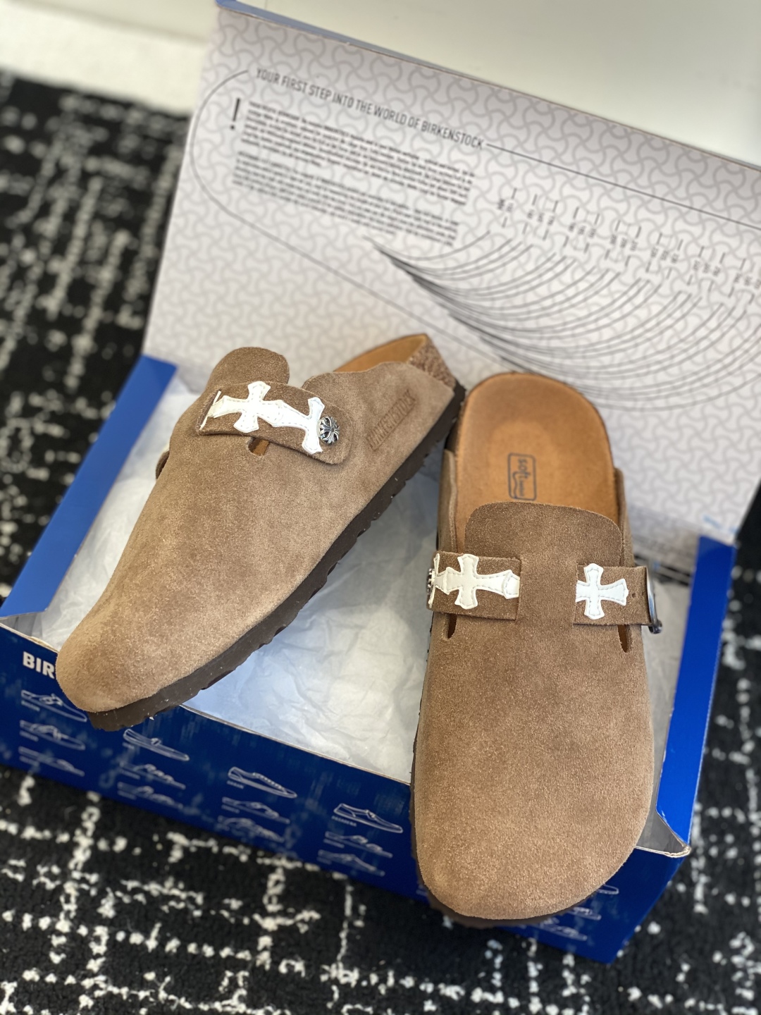 Birkenstock Suede Clog Mule Brown