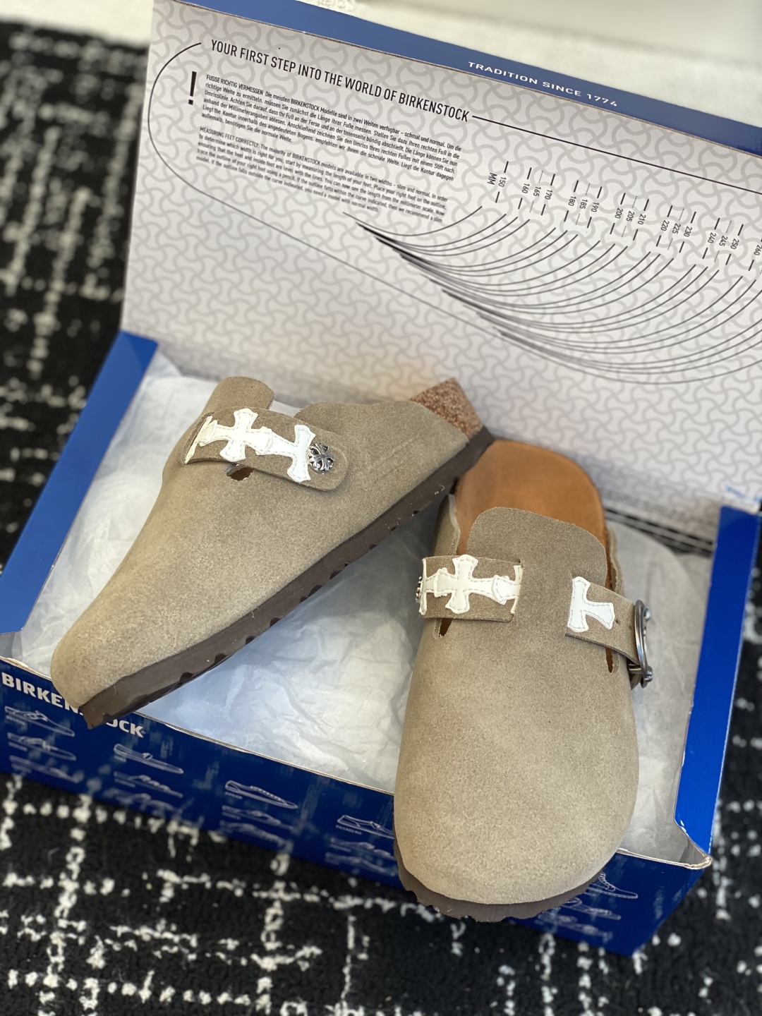 Birkenstock Suede Clog Mule Taupe