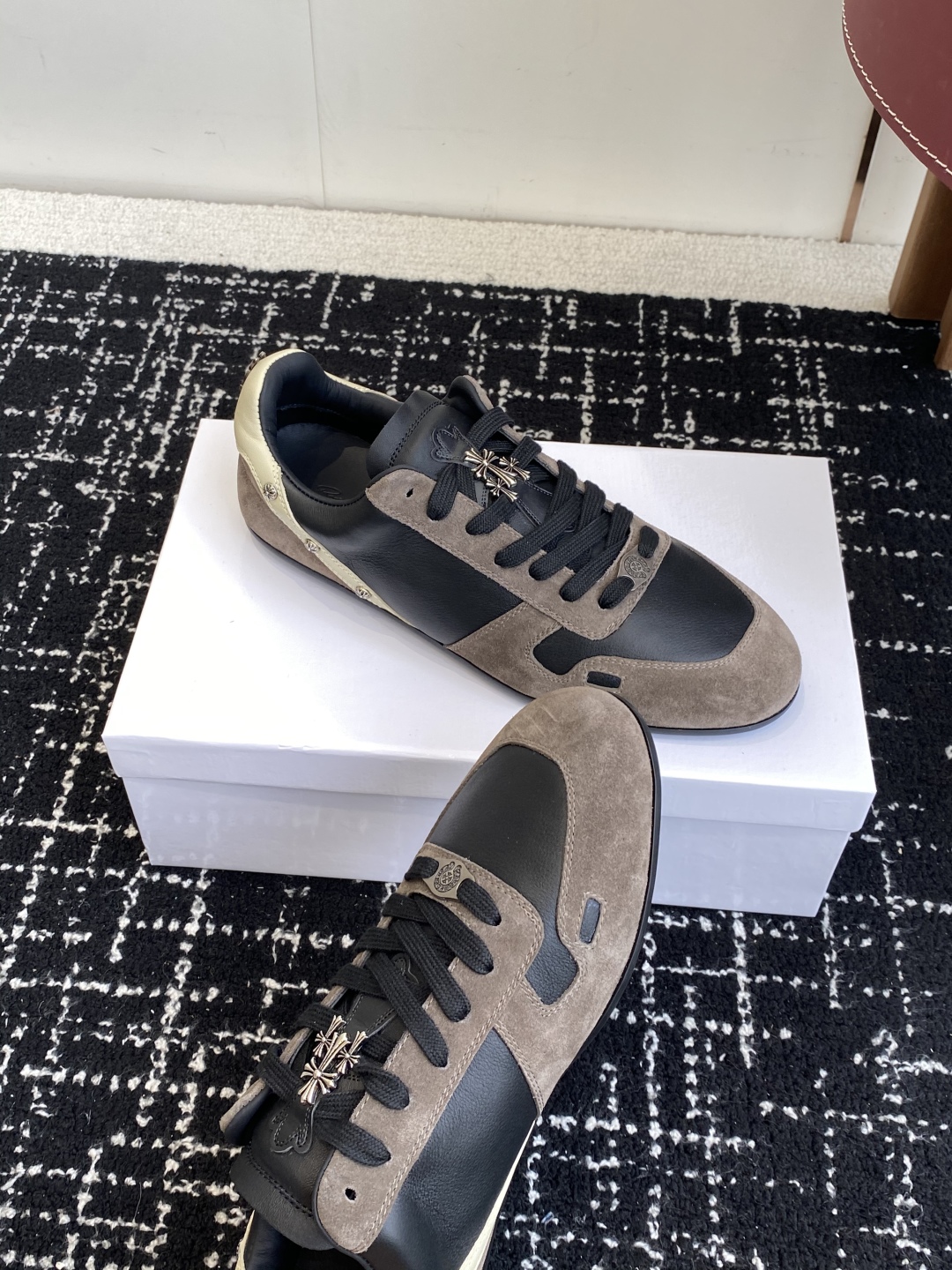 Rick Owens Low-Top Trainers Black/Khaki