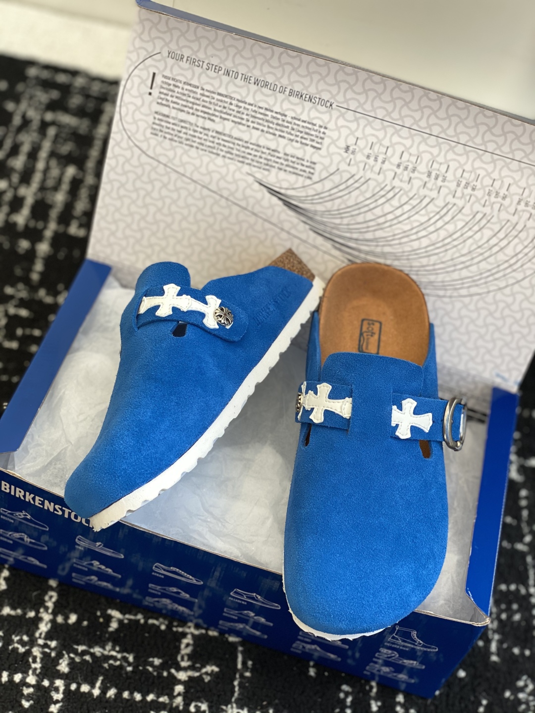 Birkenstock Suede Clogs Blue
