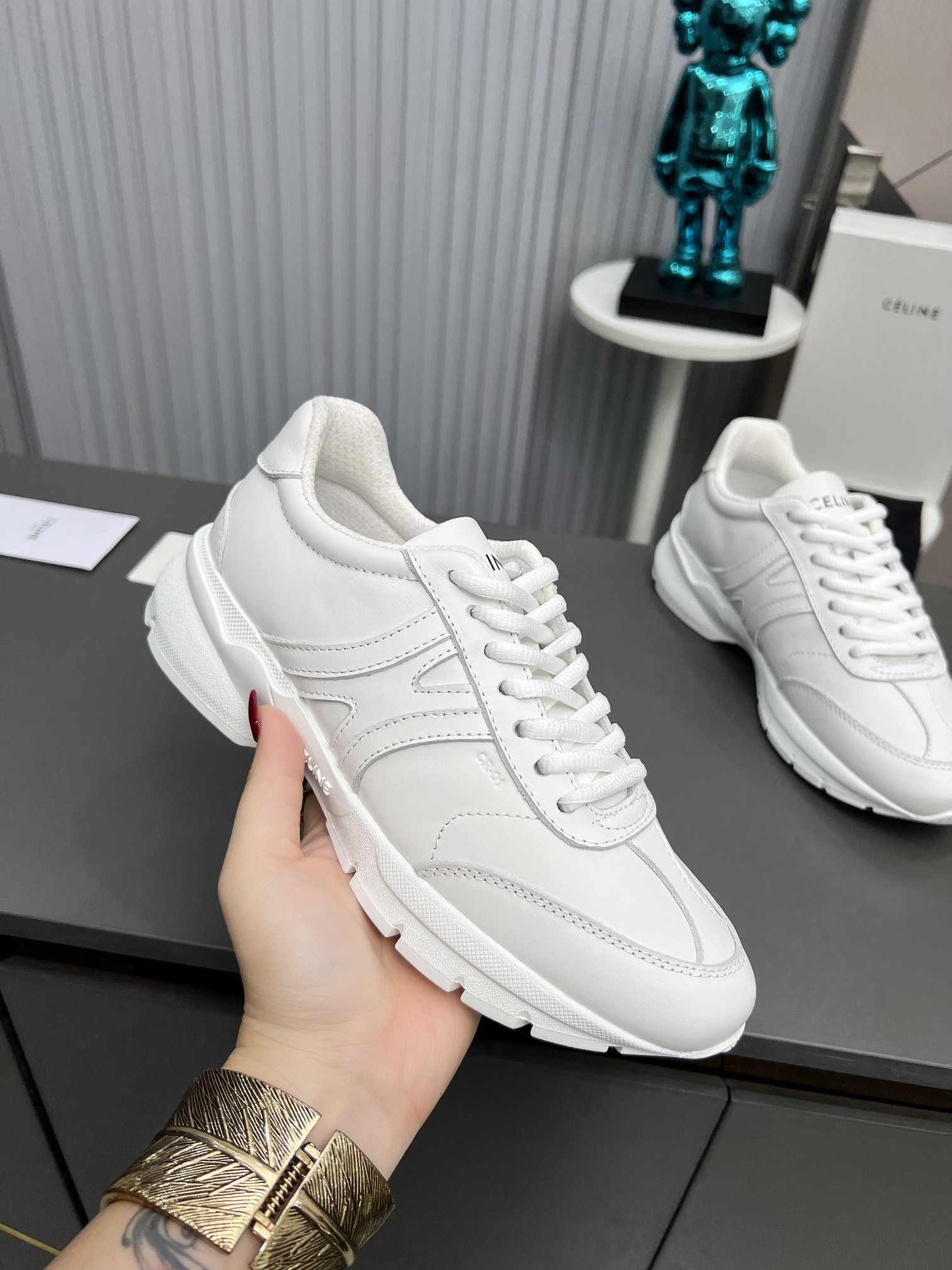 Celine Chunky Dad Sneakers White