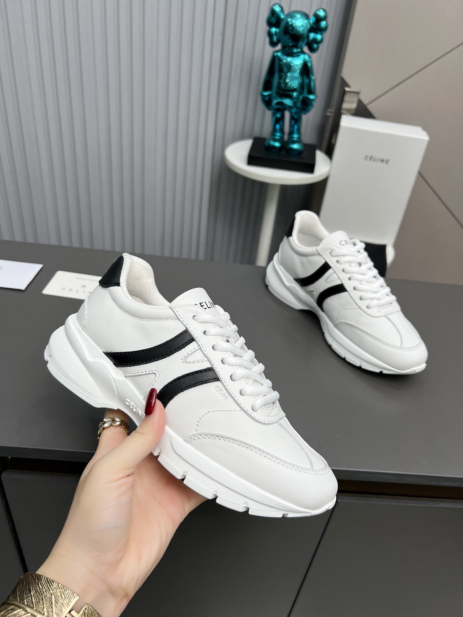 Celine Chunky Dad Sneakers White/Black