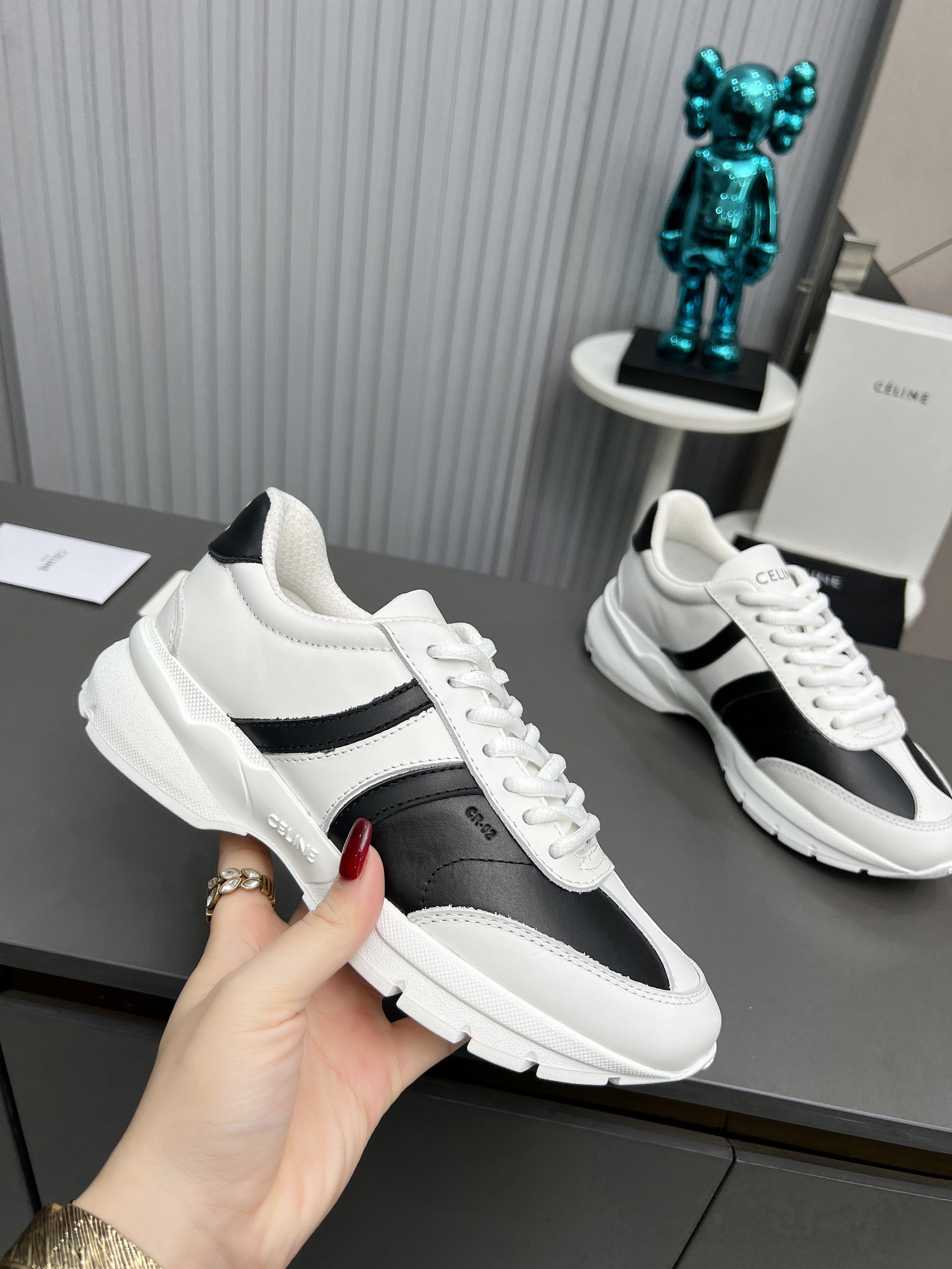Celine Chunky Dad Sneakers White/Black