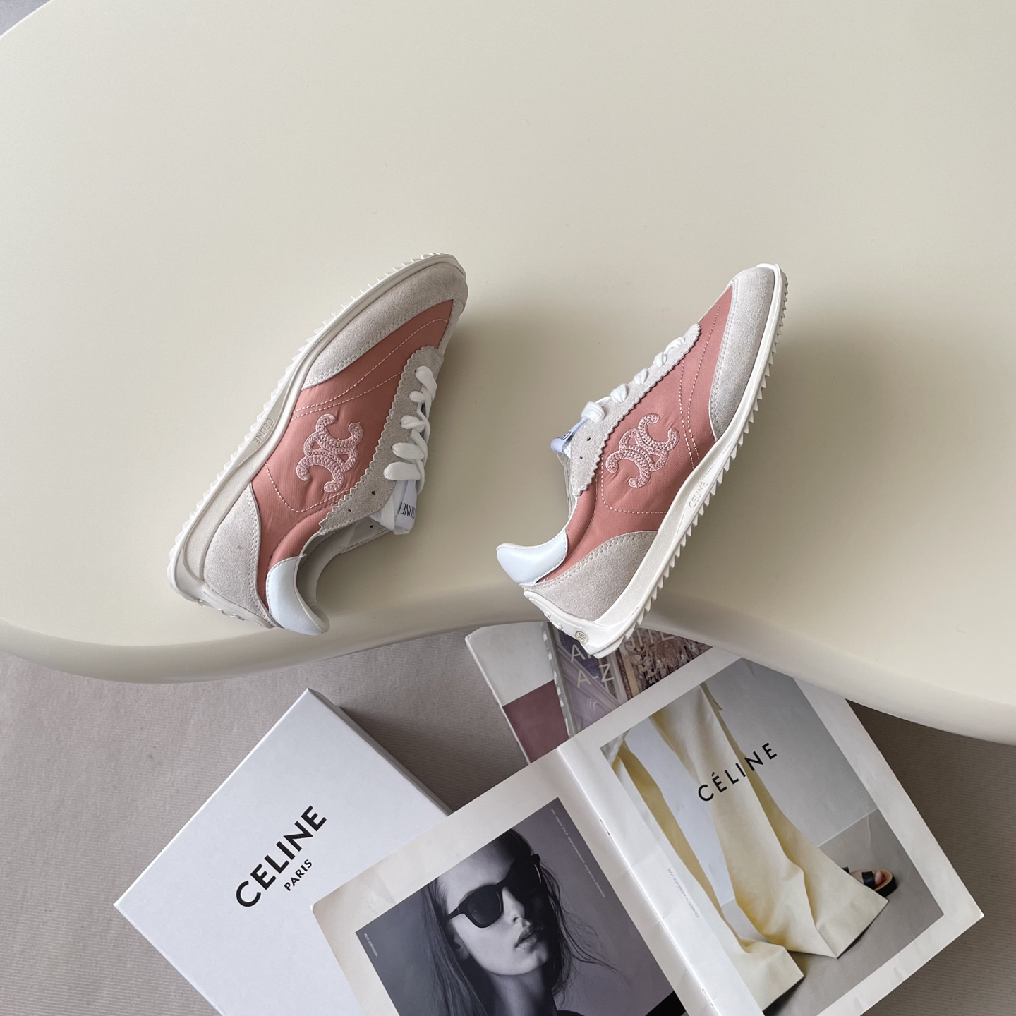 Celine Racer Triomphe Sneakers Pink