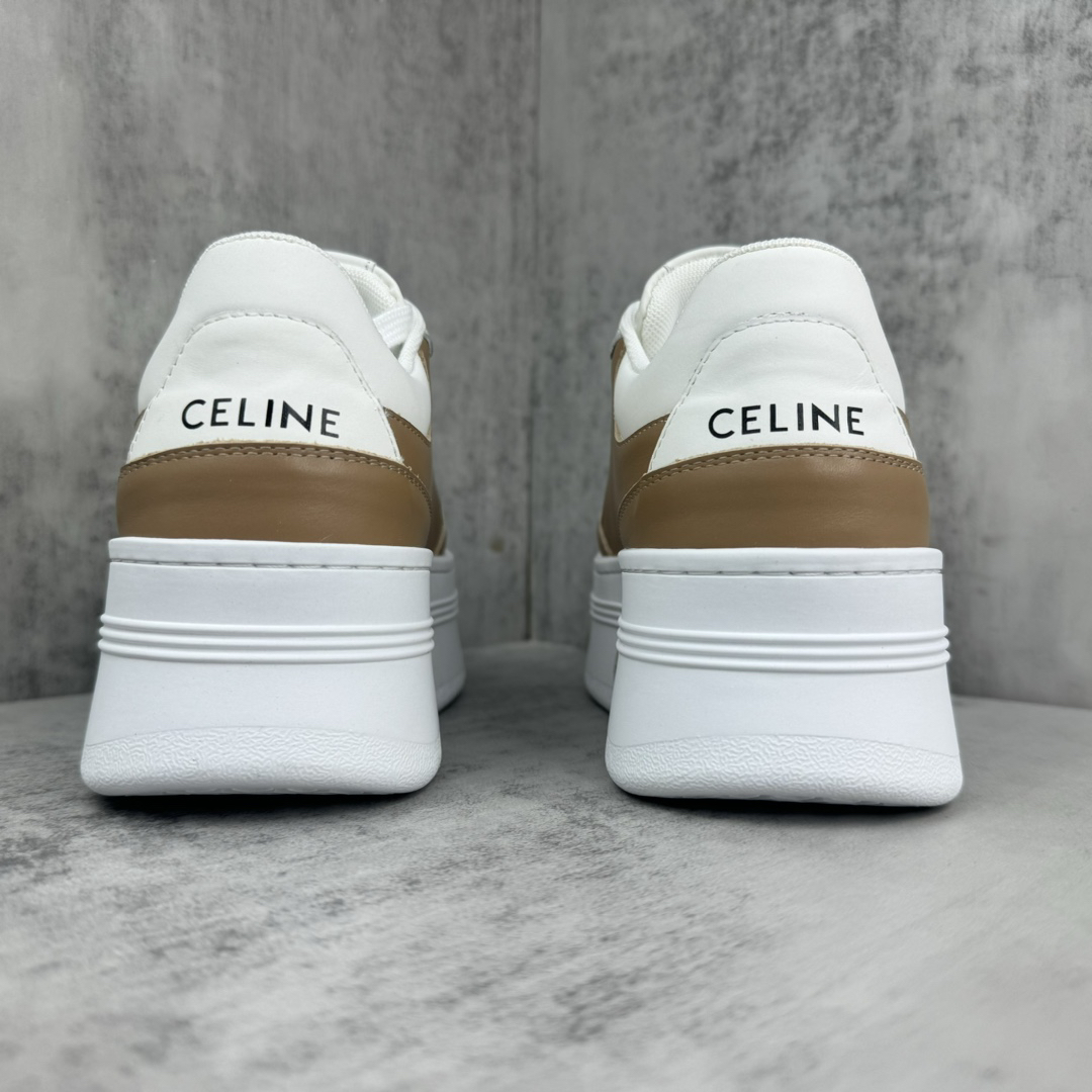 Celine Platform Sneakers White/Tan
