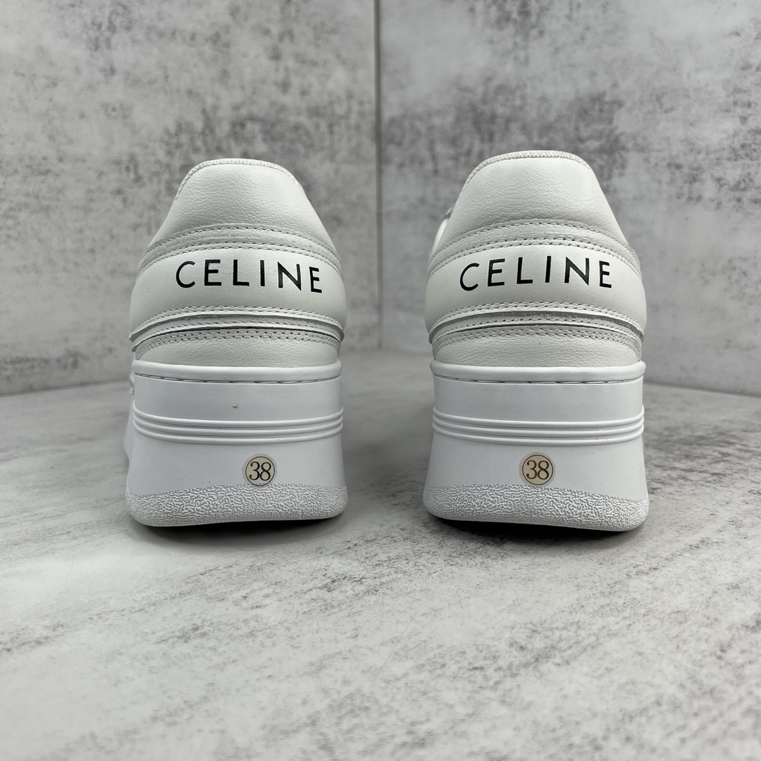 Celine Triomphe Platform Sneaker White