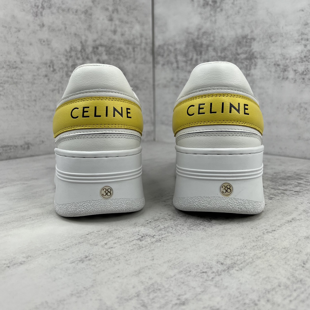 Celine Platform Sneakers White Yellow