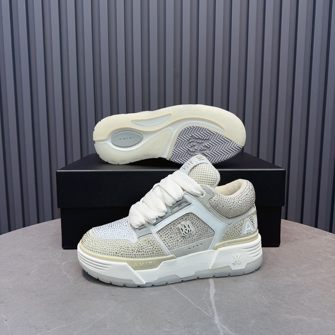 Amiri Crystal Low Sneakers White