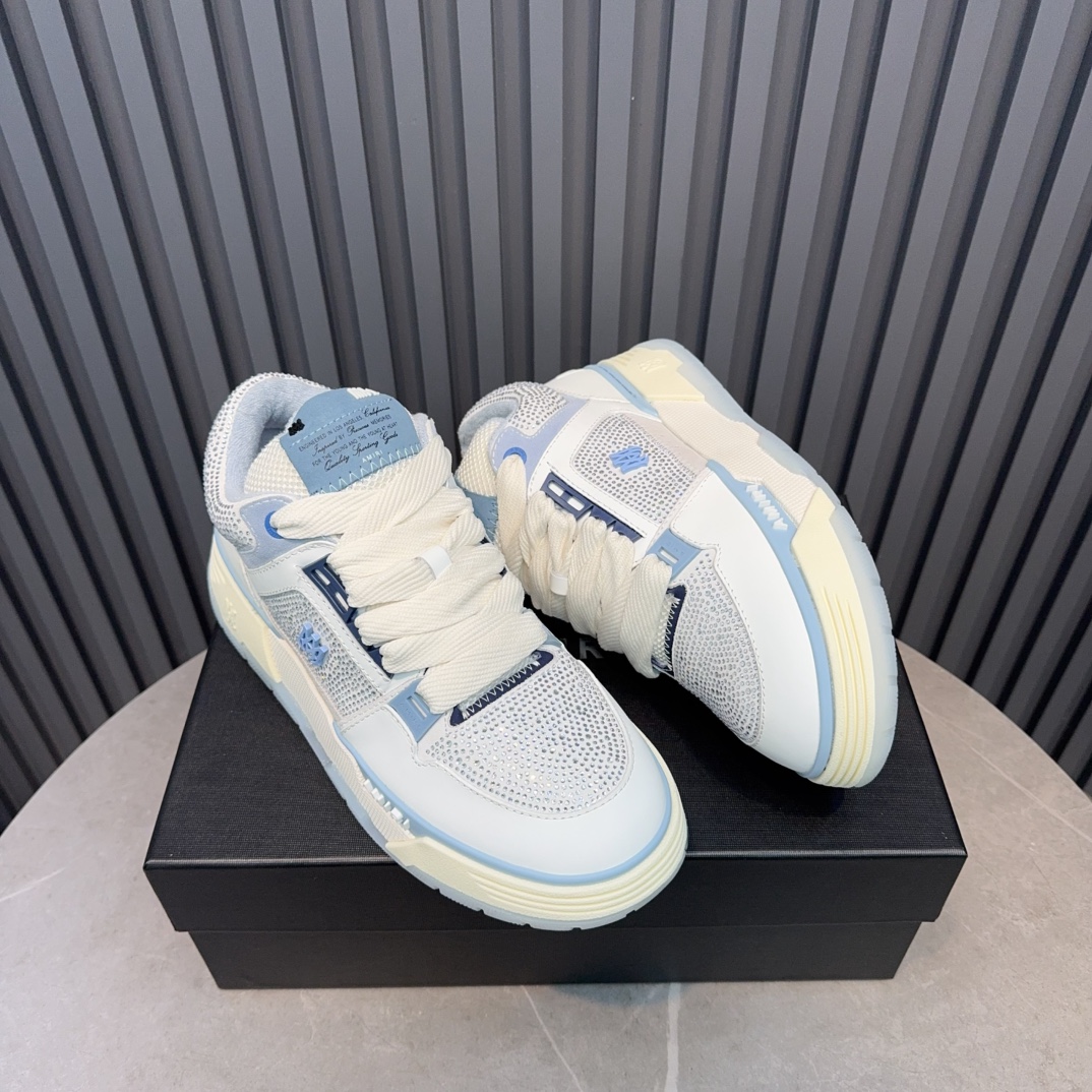 Amiri Crystal Low Sneakers Blue
