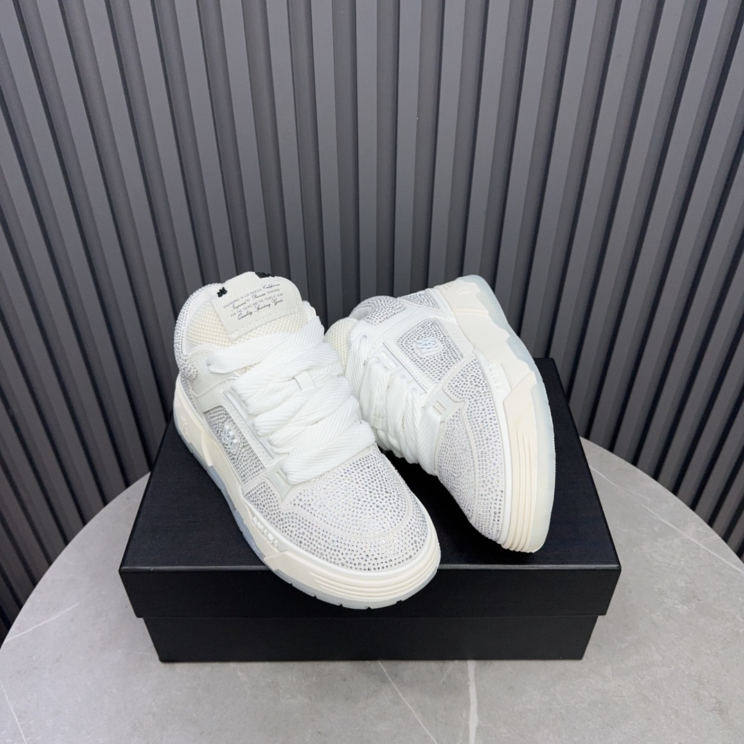 AMIRI Crystal Low-Top Sneakers White