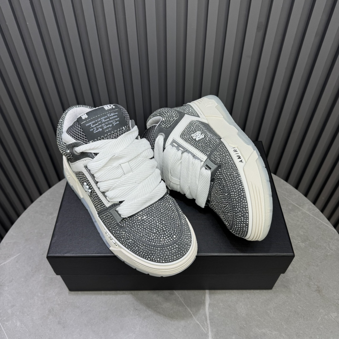 AMIRI Crystal Low-Top Sneakers Grey