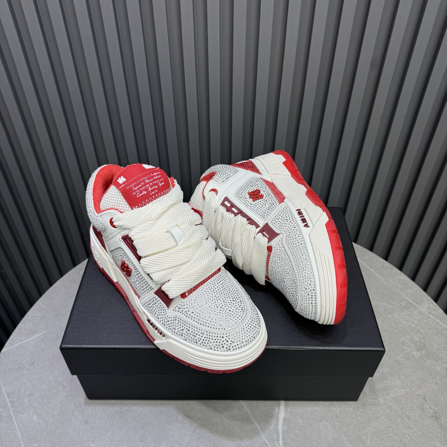 AMIRI Crystal Low Sneaker White/Red