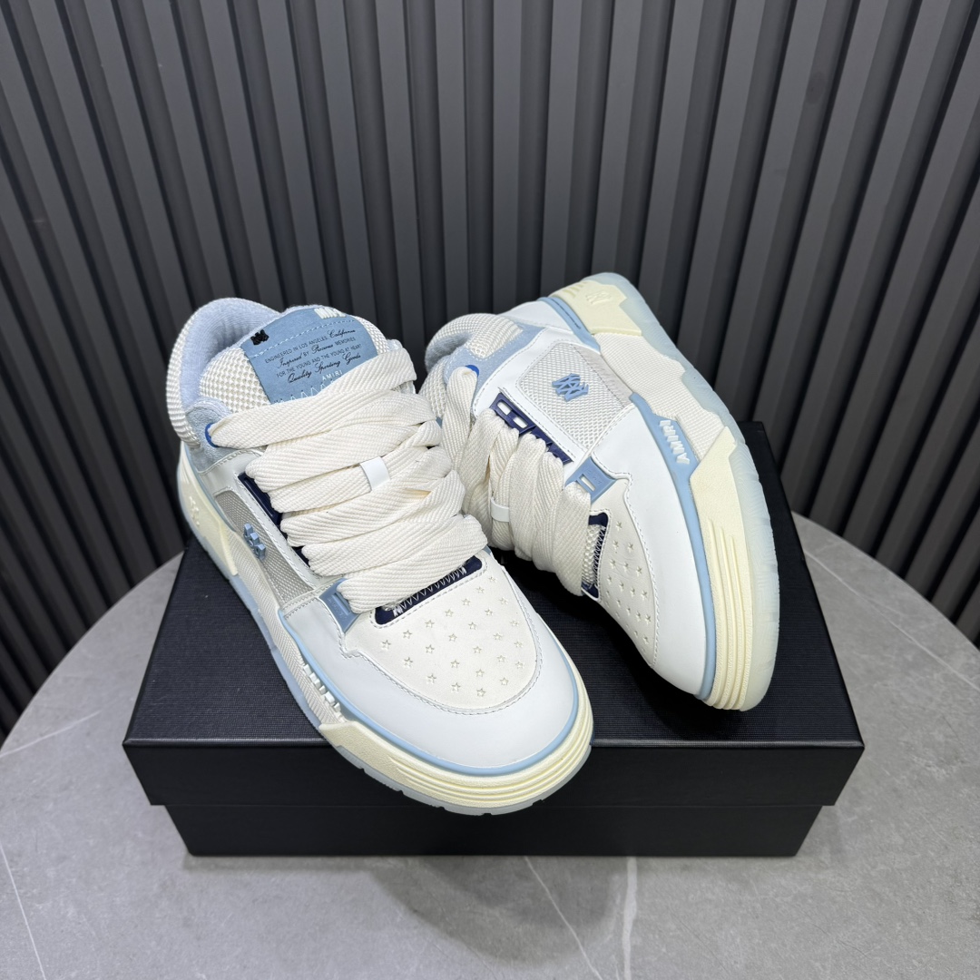 AMIRI Low-Top Sneakers White Blue