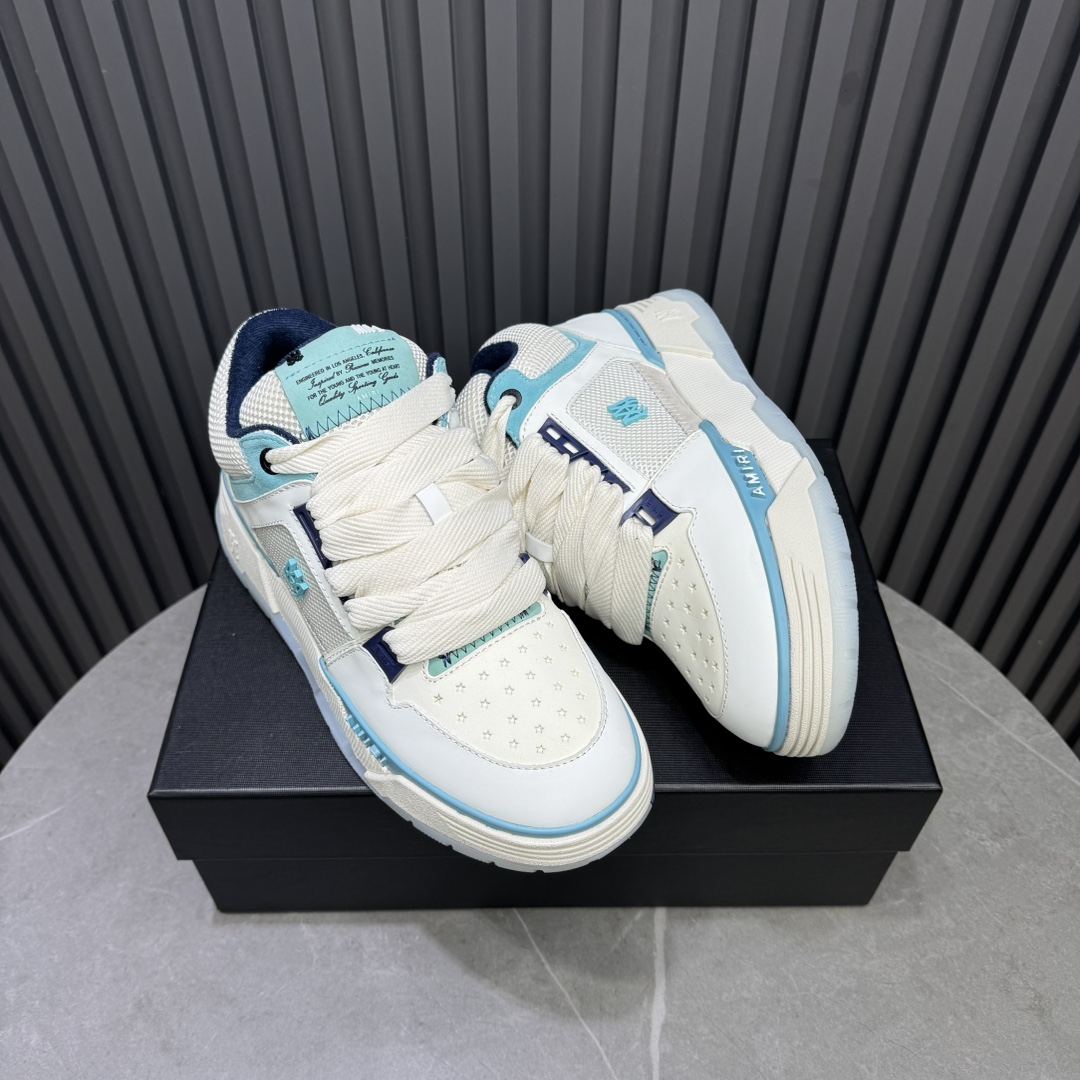 AMIRI Low-Top Sneakers White Blue