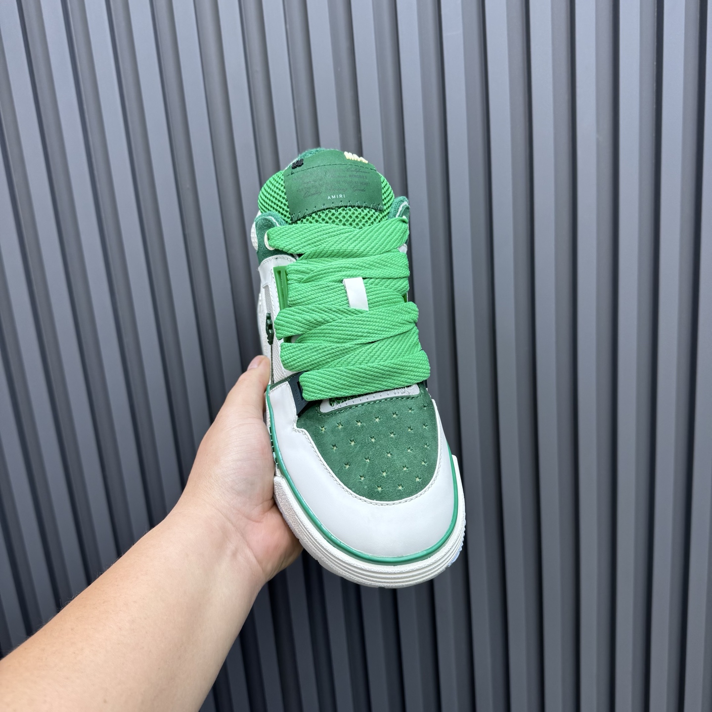 AMIRI Low-Top Sneakers Green/White