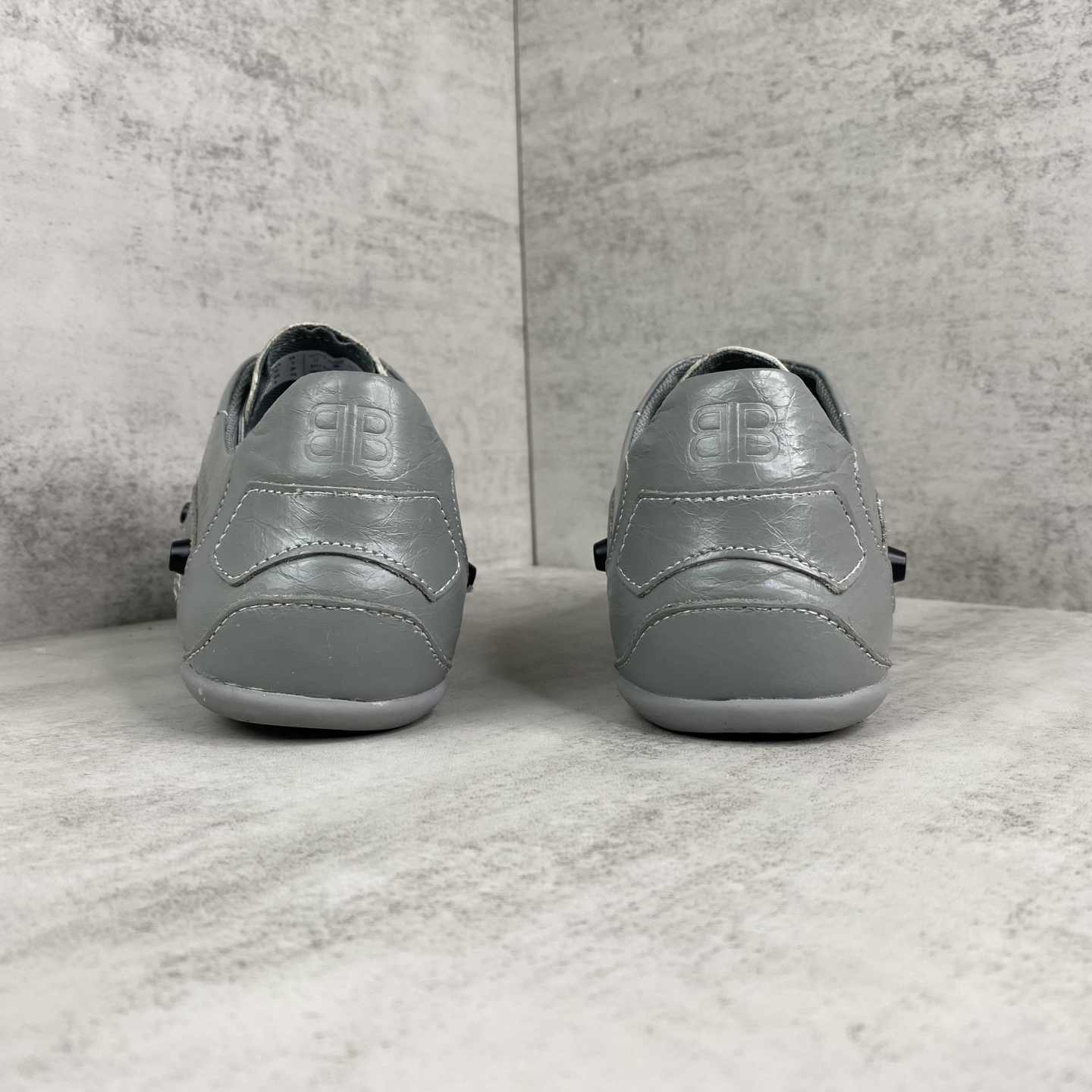 Balenciaga Punk Lace-Up Loafers Grey