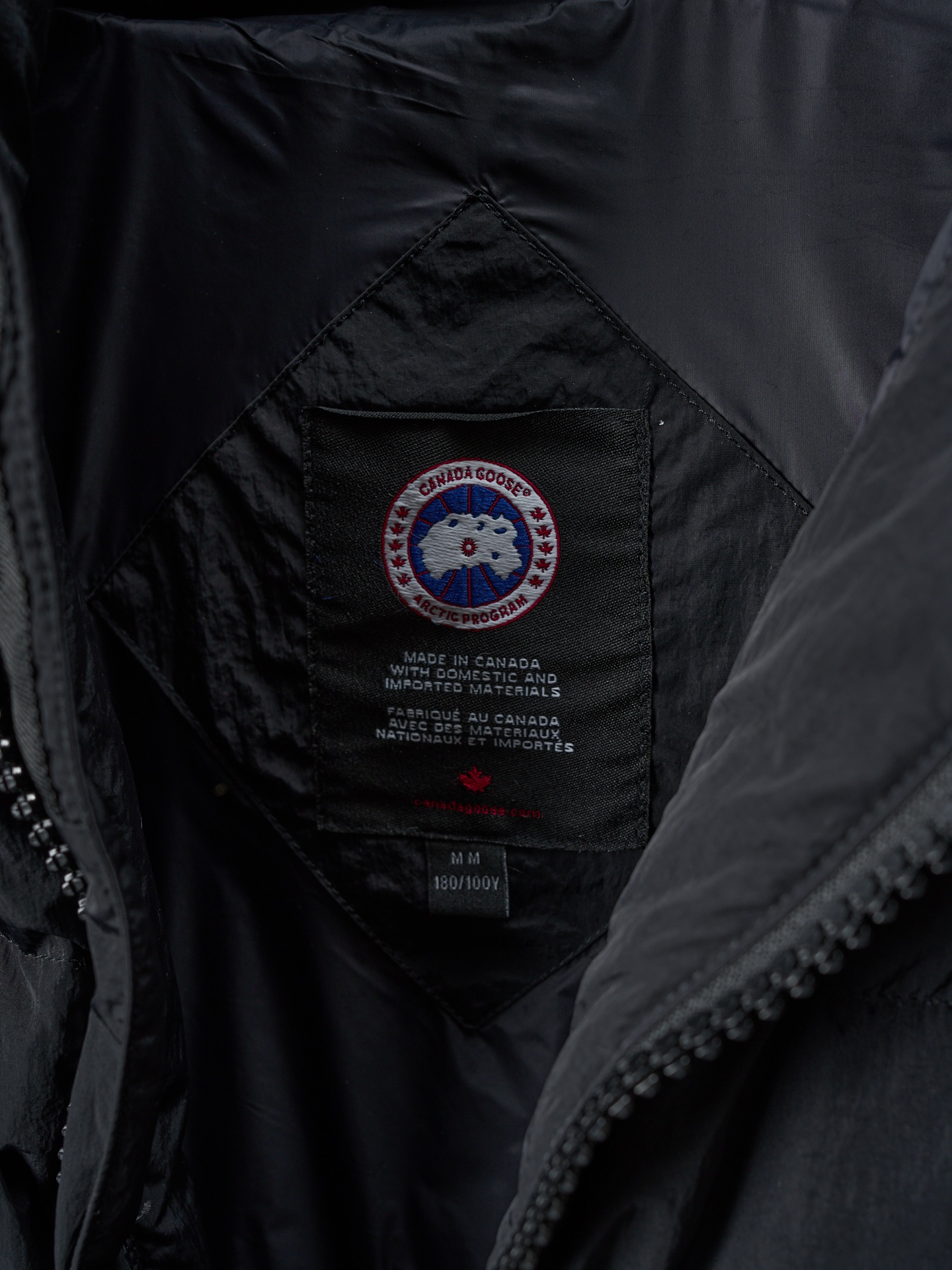 Canada Goose Hooded Puffer Jacket Black